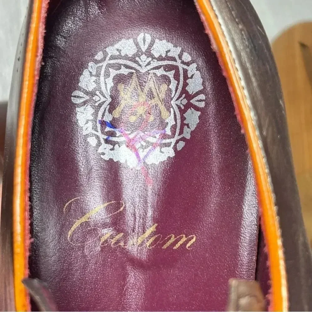 Mezlan burgundy orange