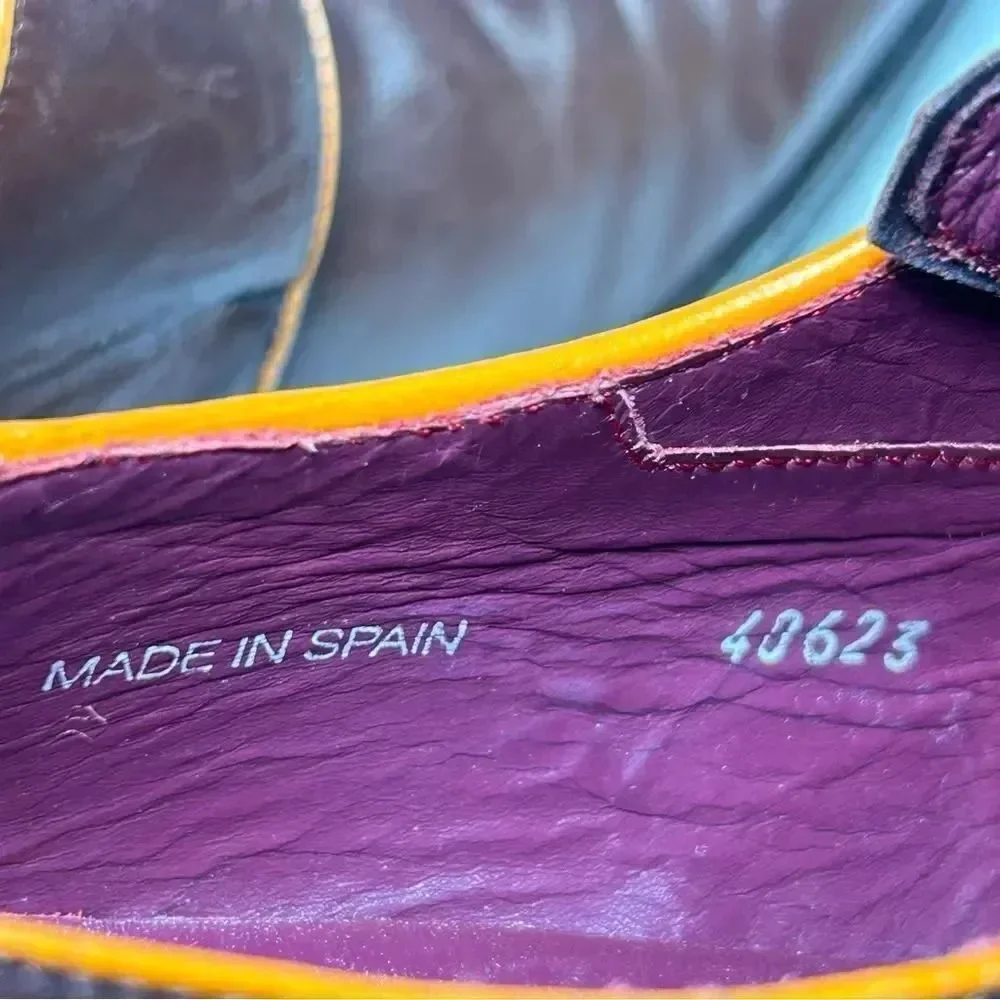 Mezlan burgundy orange