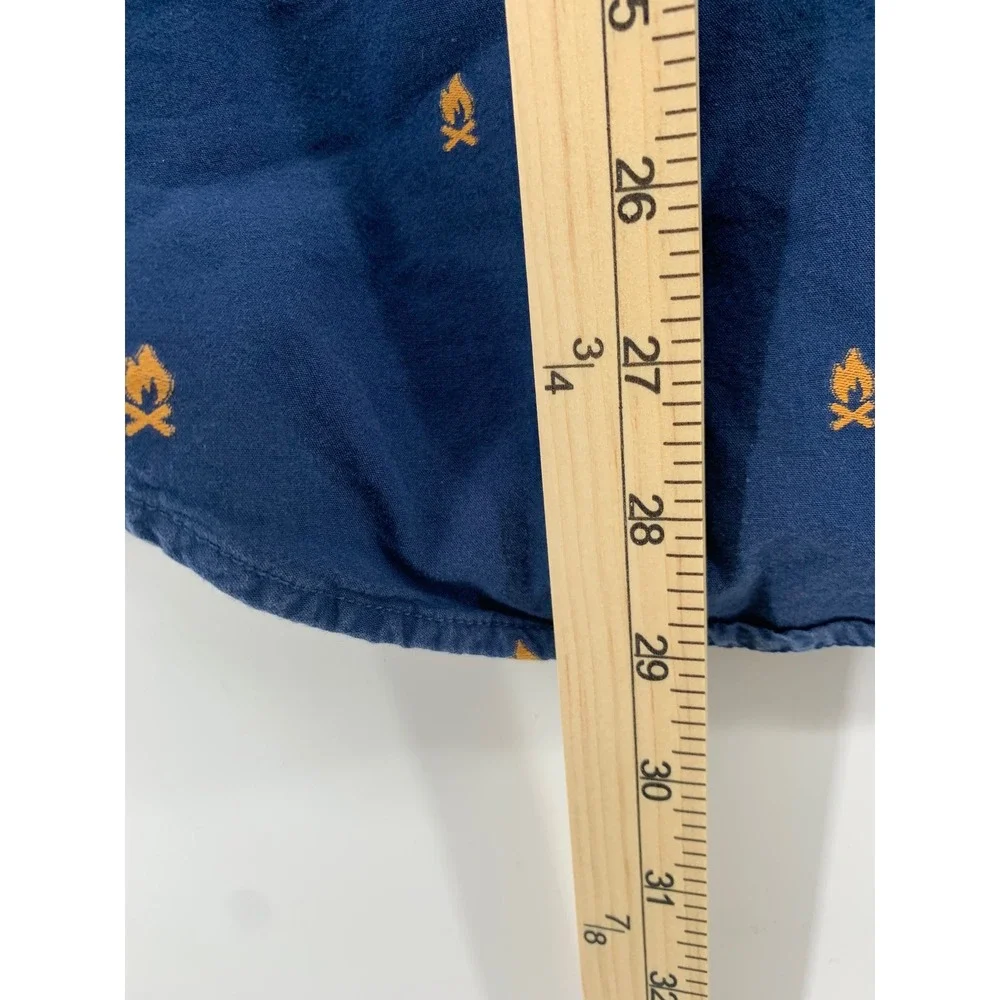 The North Face Mens XL Blue Campfire Short Sleeve Button Down Shirt