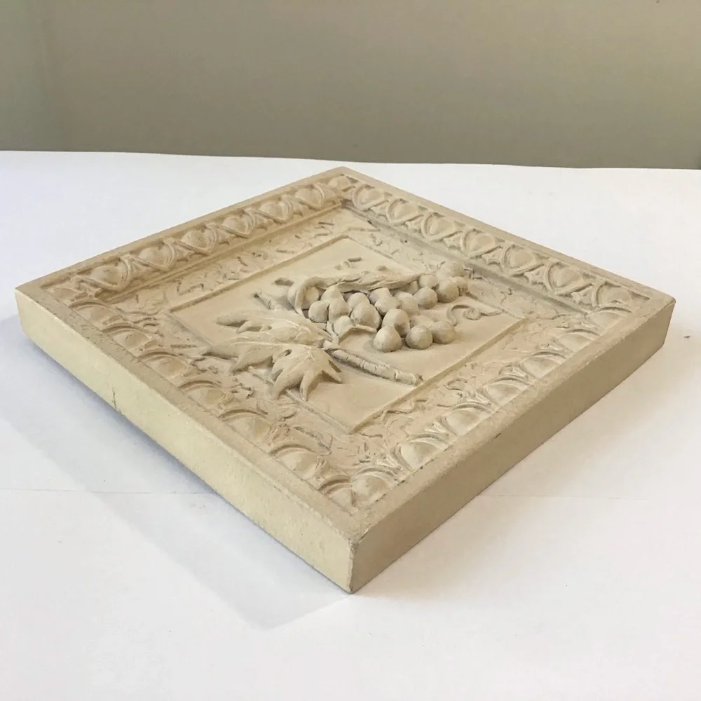 Decorative Cream Grape Relief Wall Plaque - Home Wall Decor
