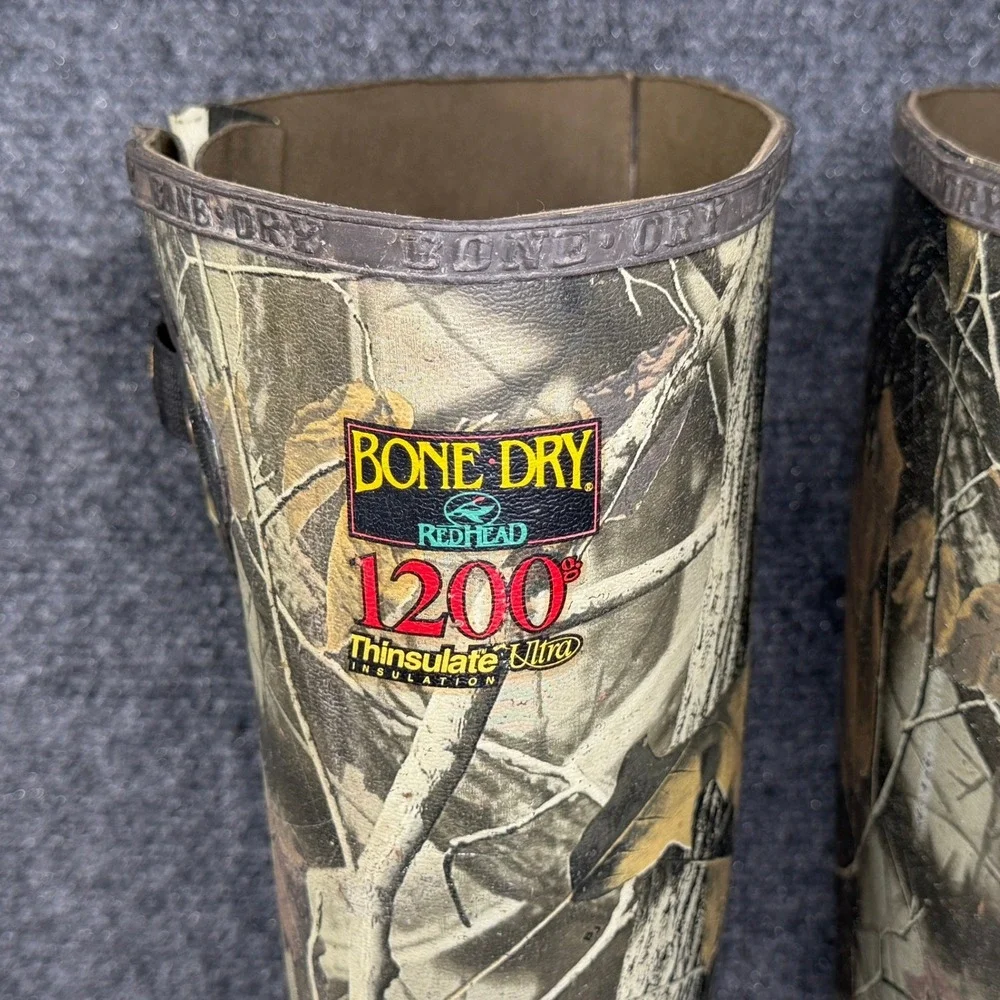 Redhead Bone Dry Boots Men's 10 1200G Thinsulate Waterproof Camo Hunting Fishing