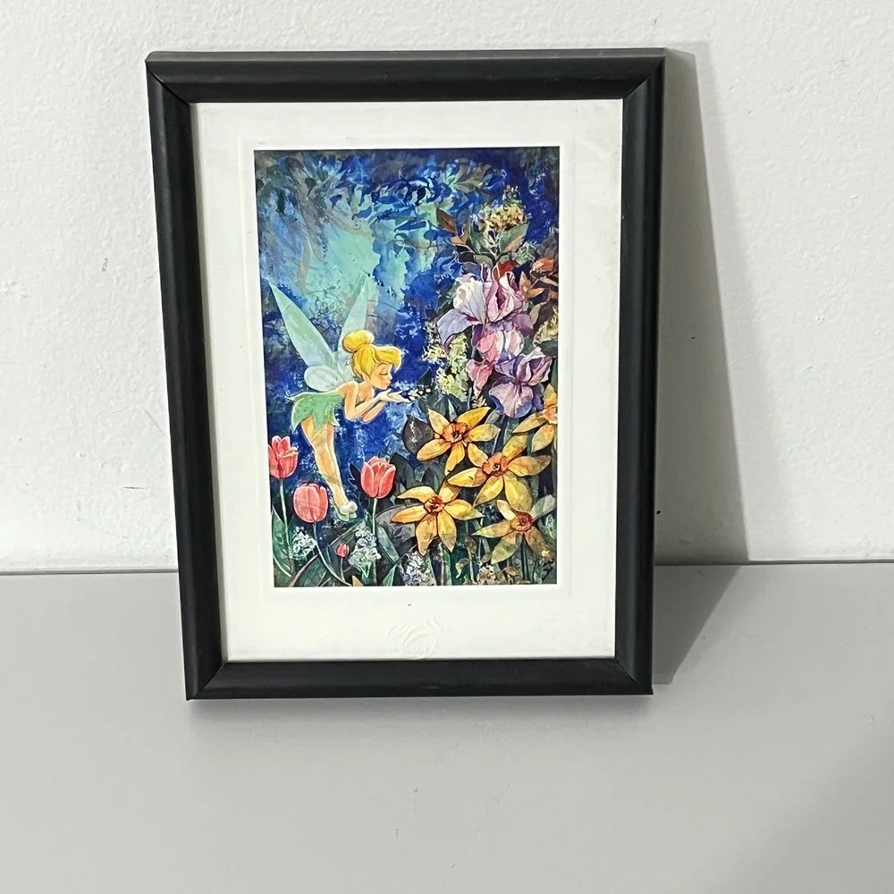Disney Postcards Framed Art Set Mini  Multicolor Tinker Bell Montage