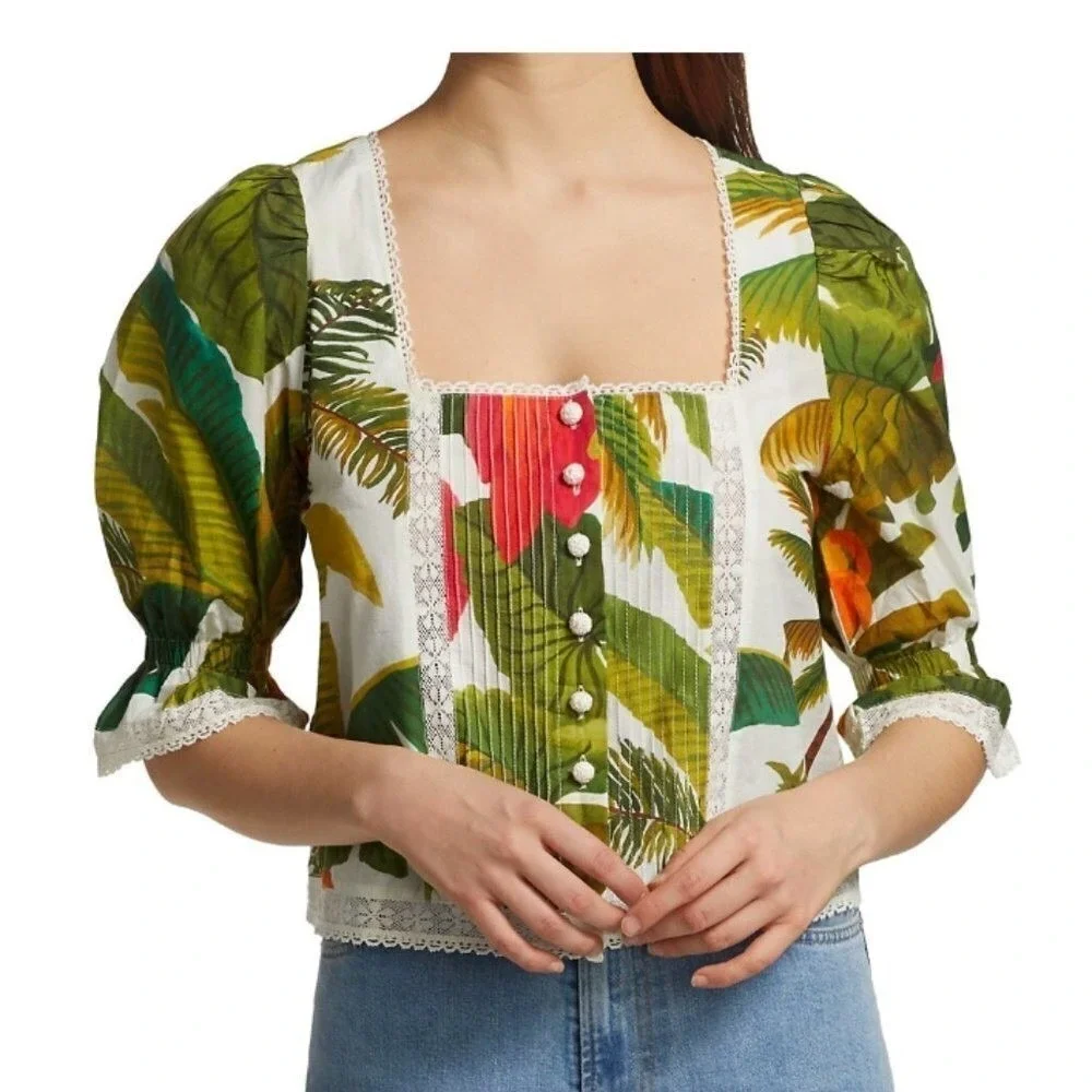 FARM Rio buttons crochet sleeve