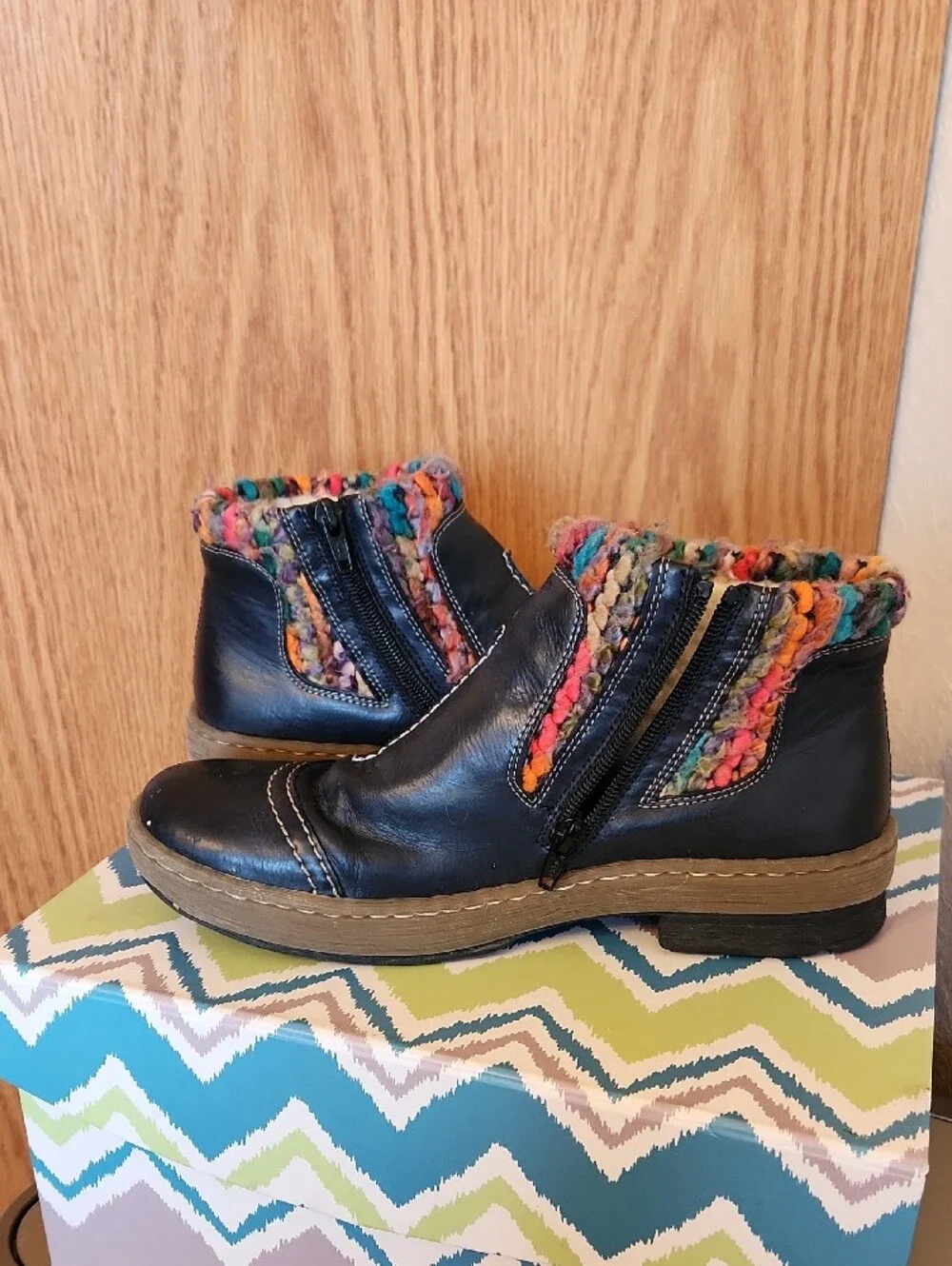 Rieker navy leather