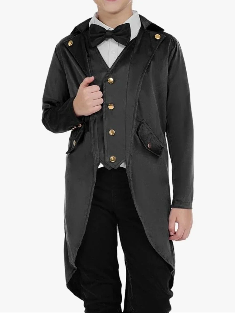 Boys Steampunk Jacket Tailcoat,Medieval Costume