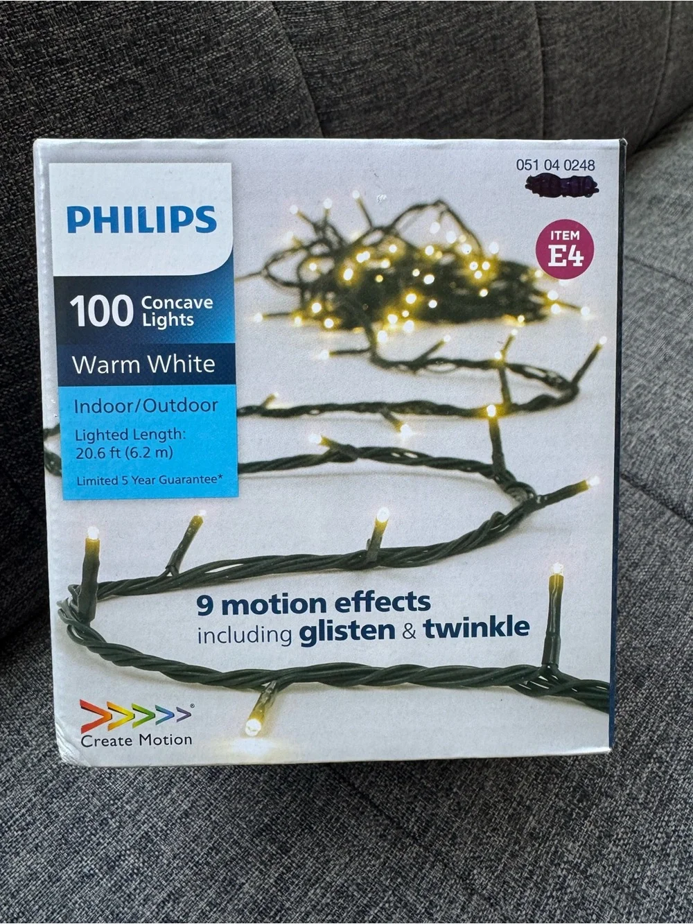 PHILIPS Warm White Concave 100-Count Indoor/Outdoor String Lights