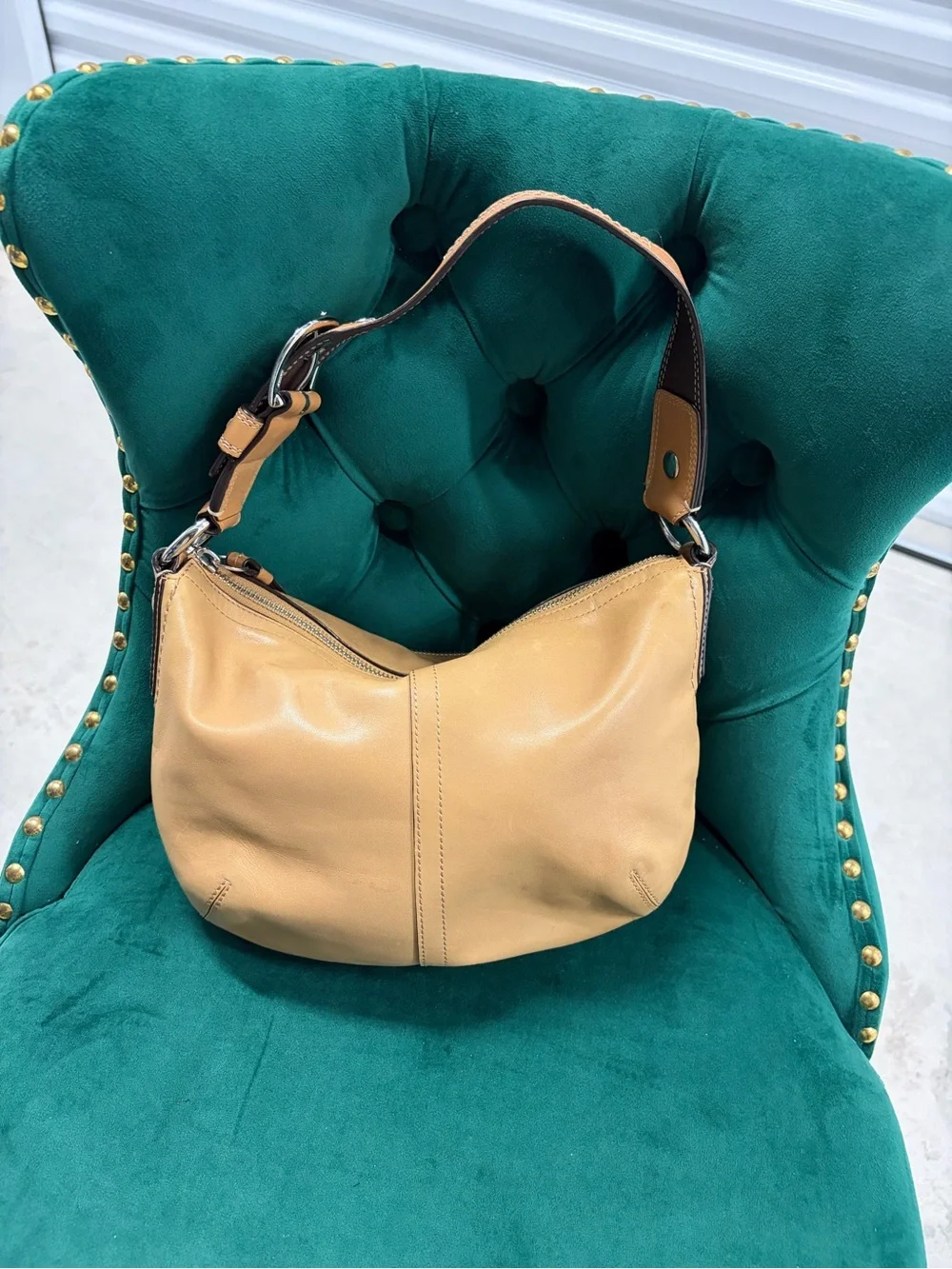 Coach - Tan Leather Hobo Shoulder Bag