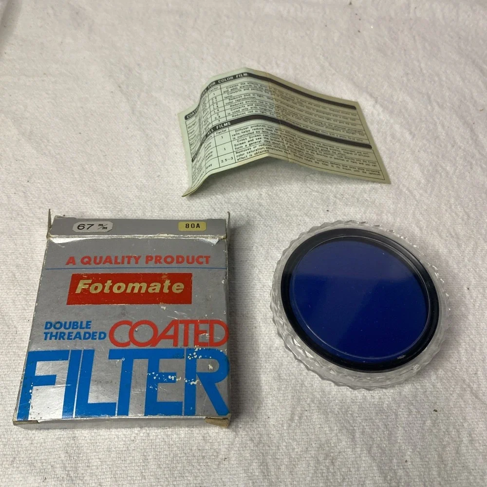 Fotomate Double Threaded Coated Blue Filter 67 mm Japan With Box And Case