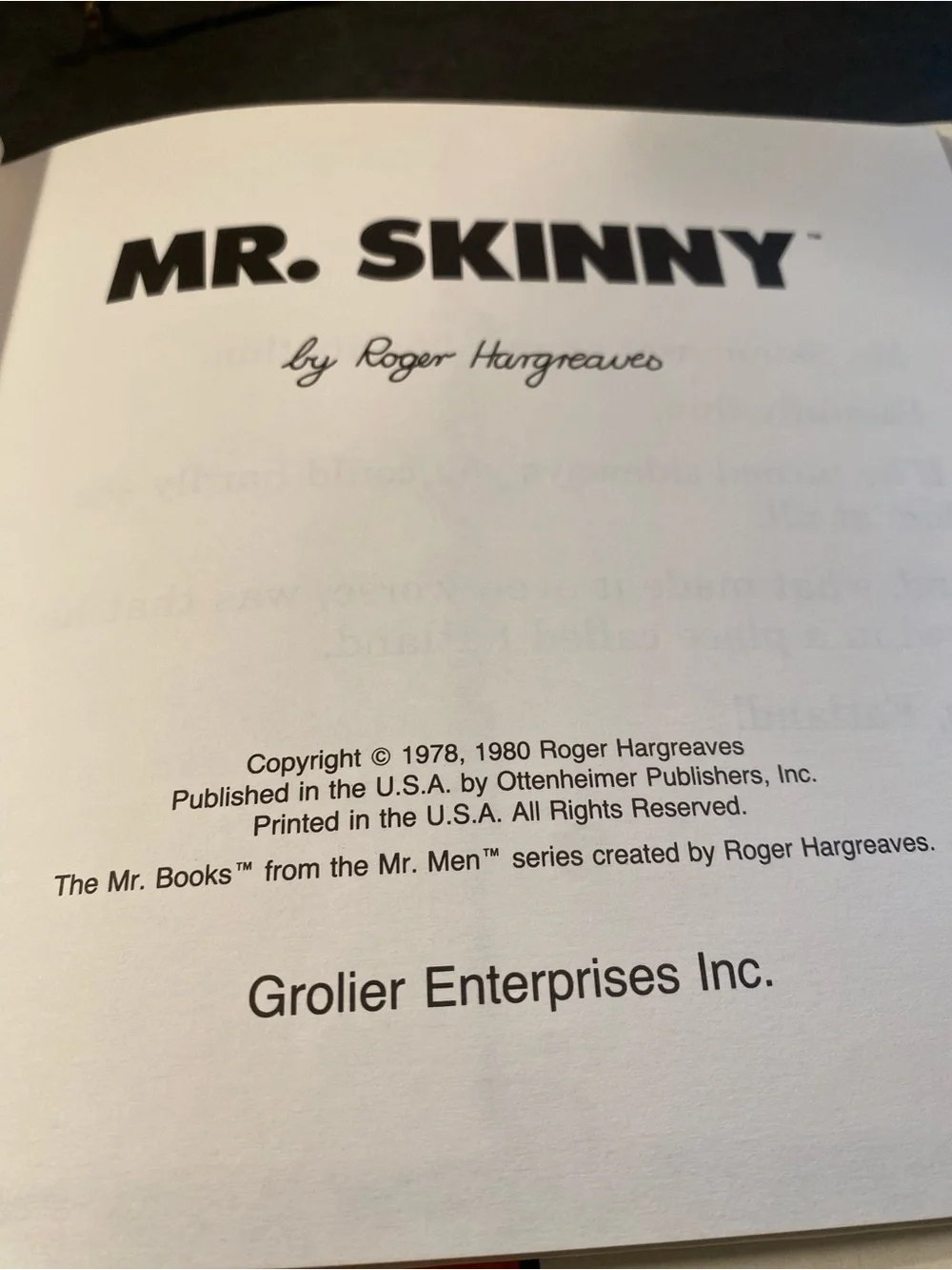 4 Vntg Roger Hargreaves Mr Men Hardcover Books Mr Skinny Fussy Quiet Mischief
