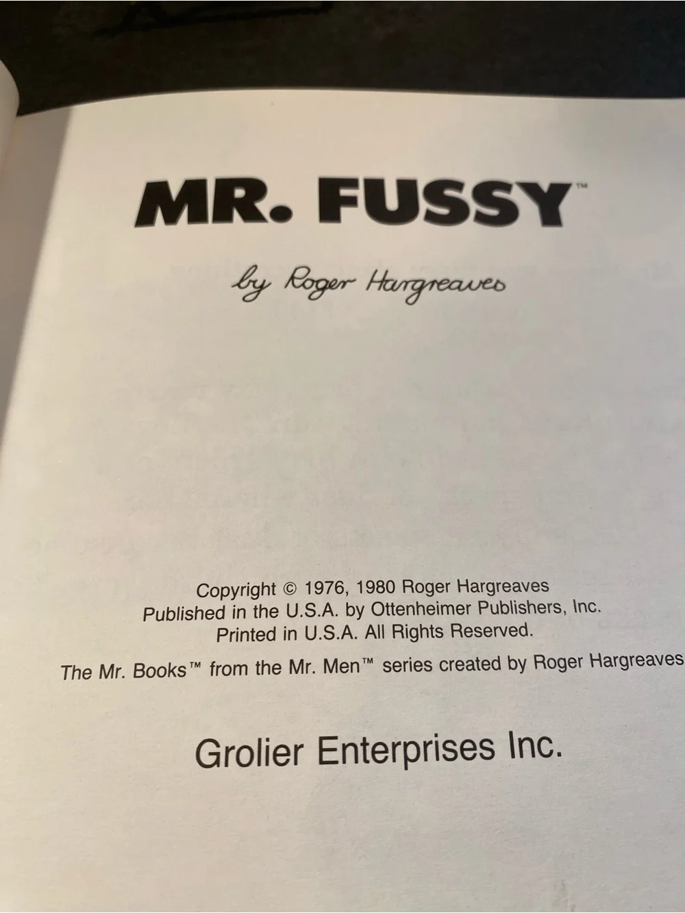 4 Vntg Roger Hargreaves Mr Men Hardcover Books Mr Skinny Fussy Quiet Mischief