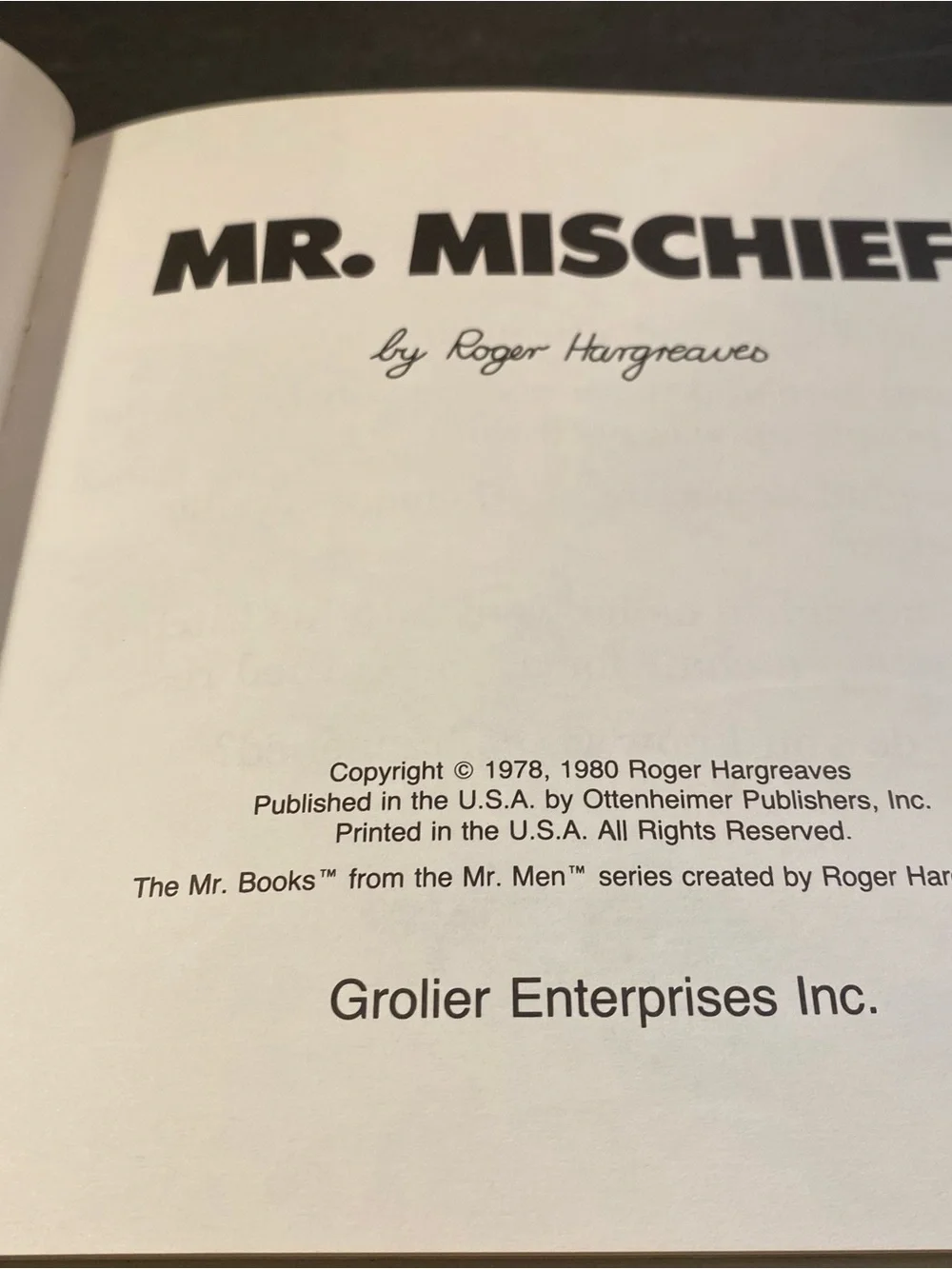 4 Vntg Roger Hargreaves Mr Men Hardcover Books Mr Skinny Fussy Quiet Mischief