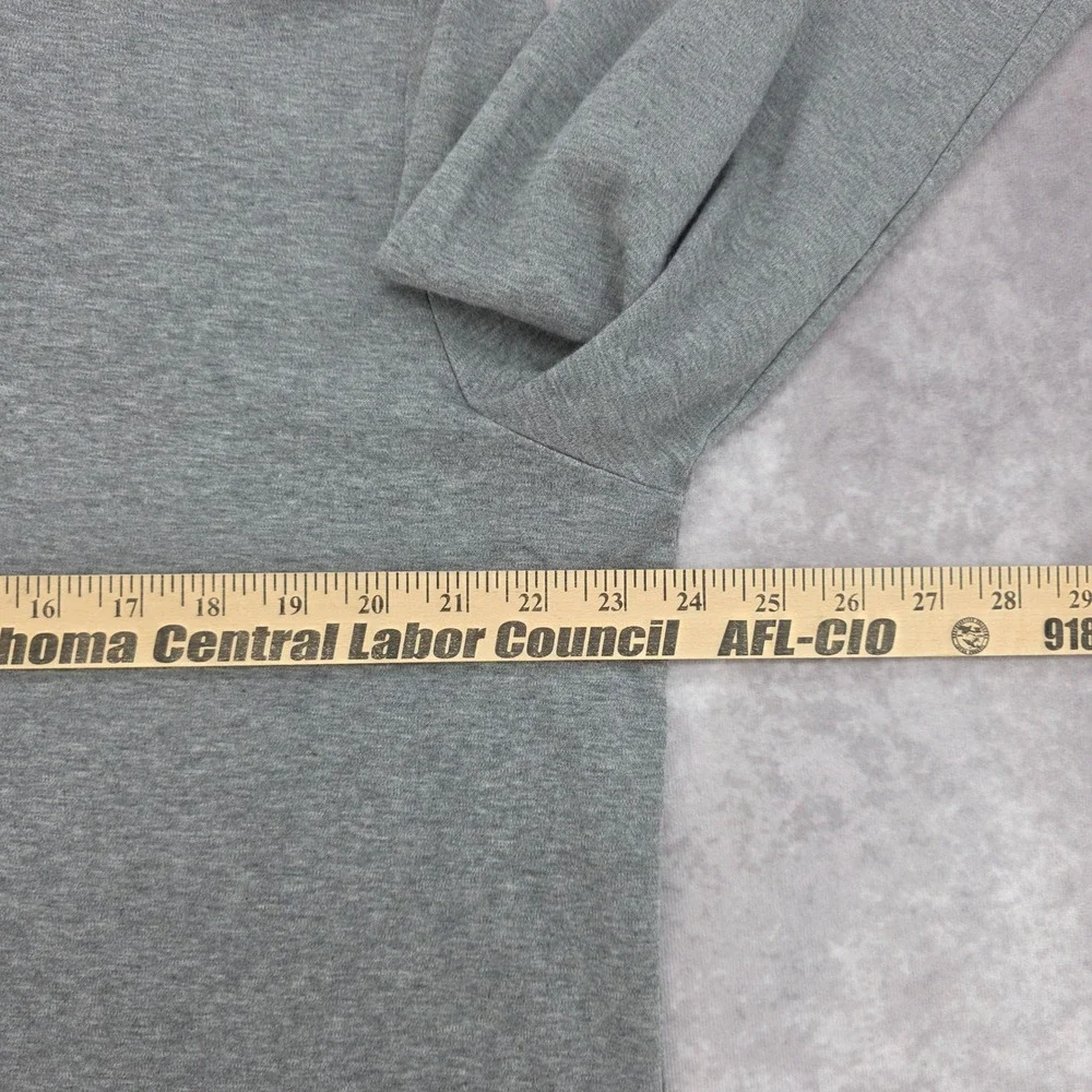 Banana Republic Mens XL Gray 1/4 Zip Cotton Pullover Sweater Mock Neck Heather