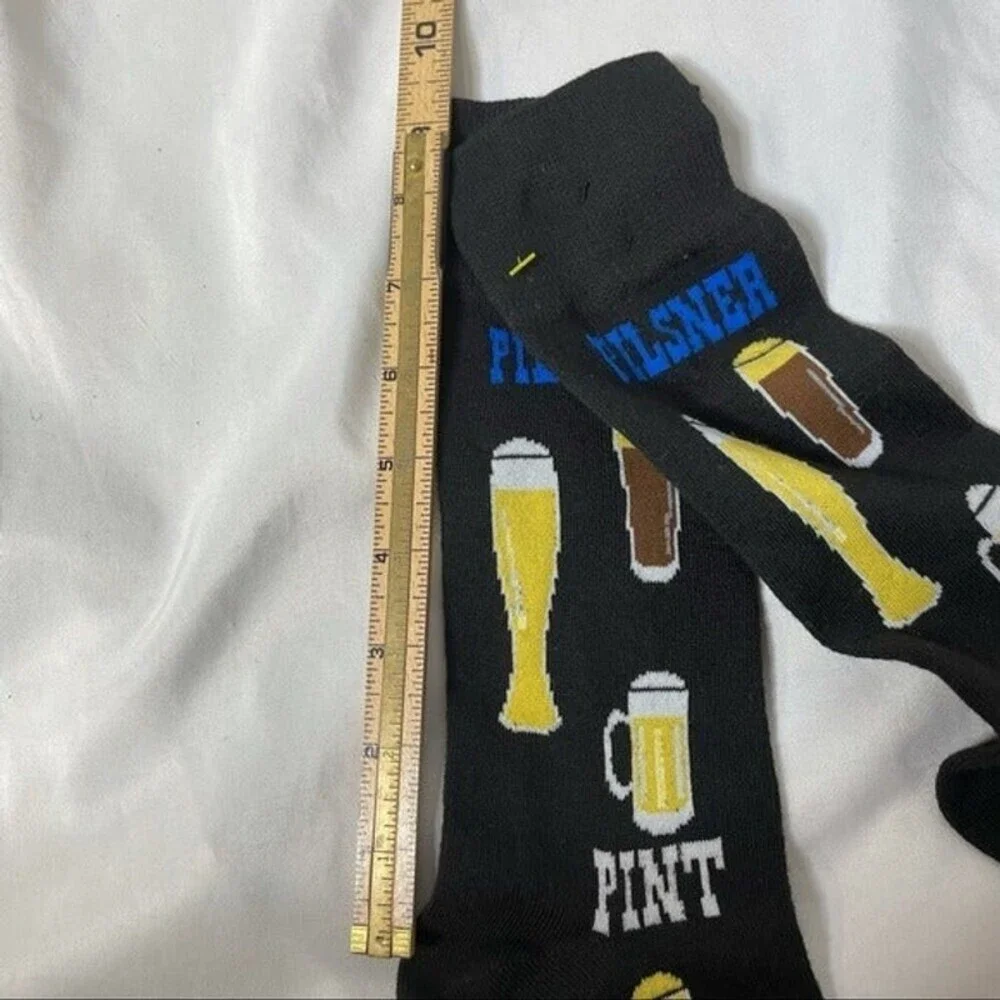Pilsner/beer/draft NEW Super soft and stretchy knit crew socks SZ 9-12. Mid calf