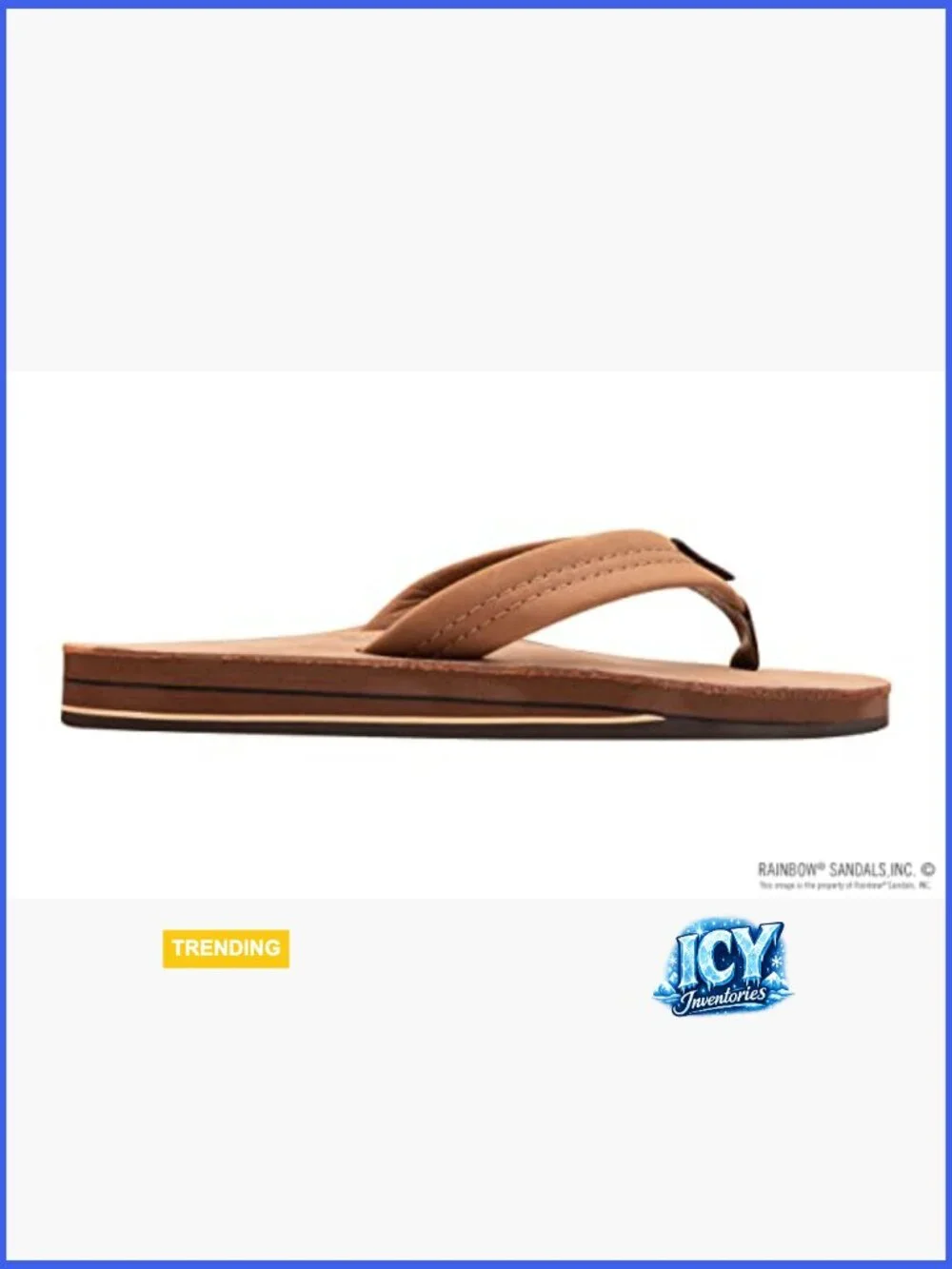 Men's Double Layer Leather Thong Sandals with Arch Support
