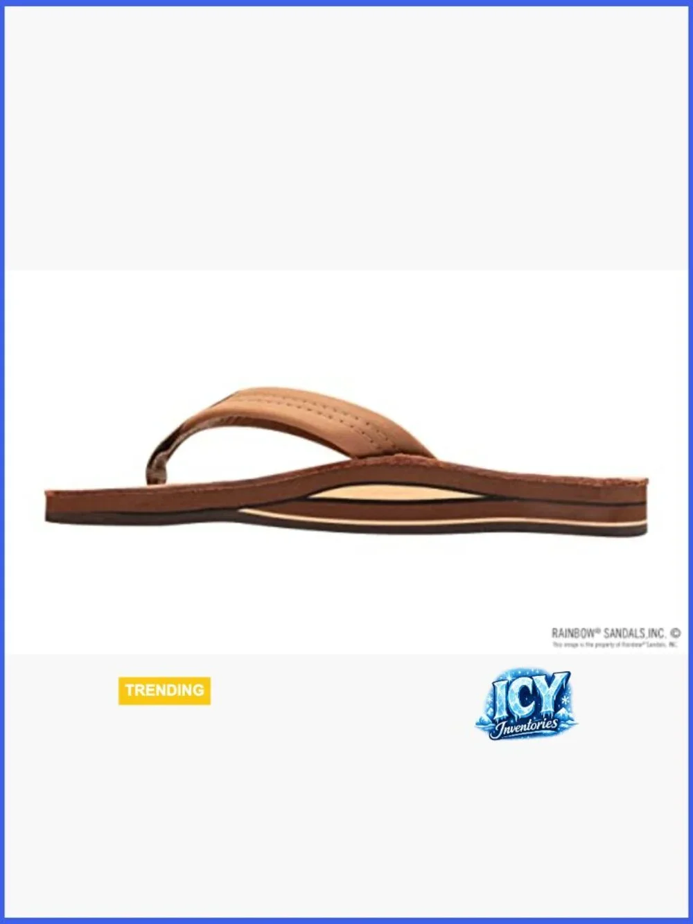 Men's Double Layer Leather Thong Sandals with Arch Support