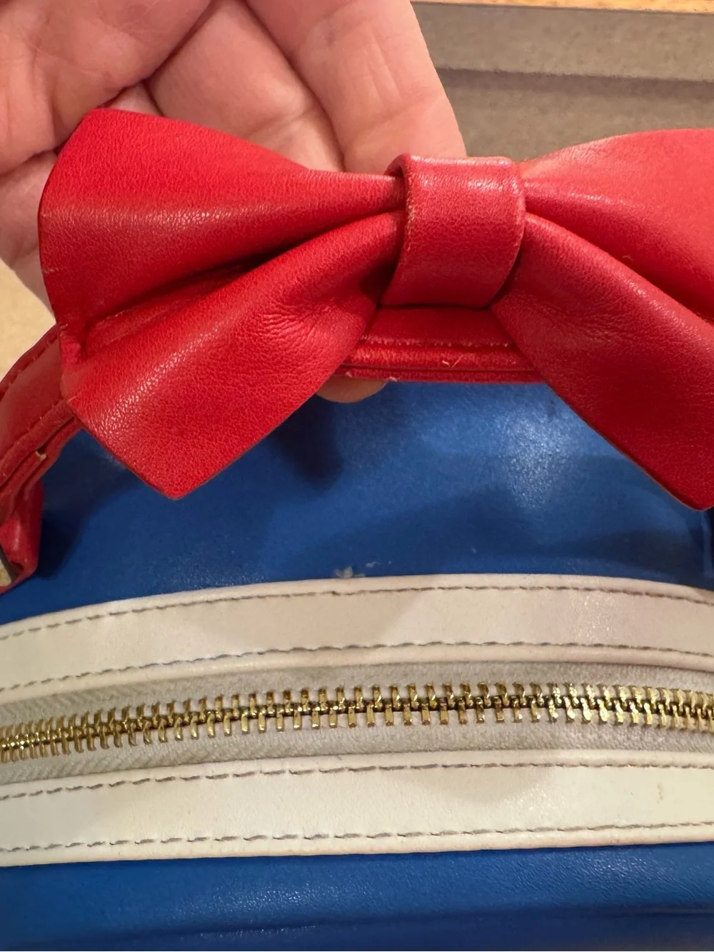 Disney by Loungefly Blue, Yellow & Red Snow White Vegan Leather Mini Backpack