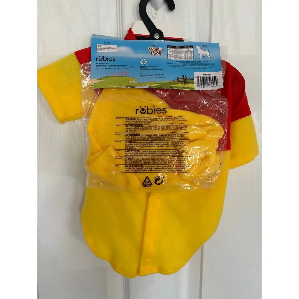 New Rubies Pet Costumes Disney Winnie The Pooh Bear Dog Medium Outfit