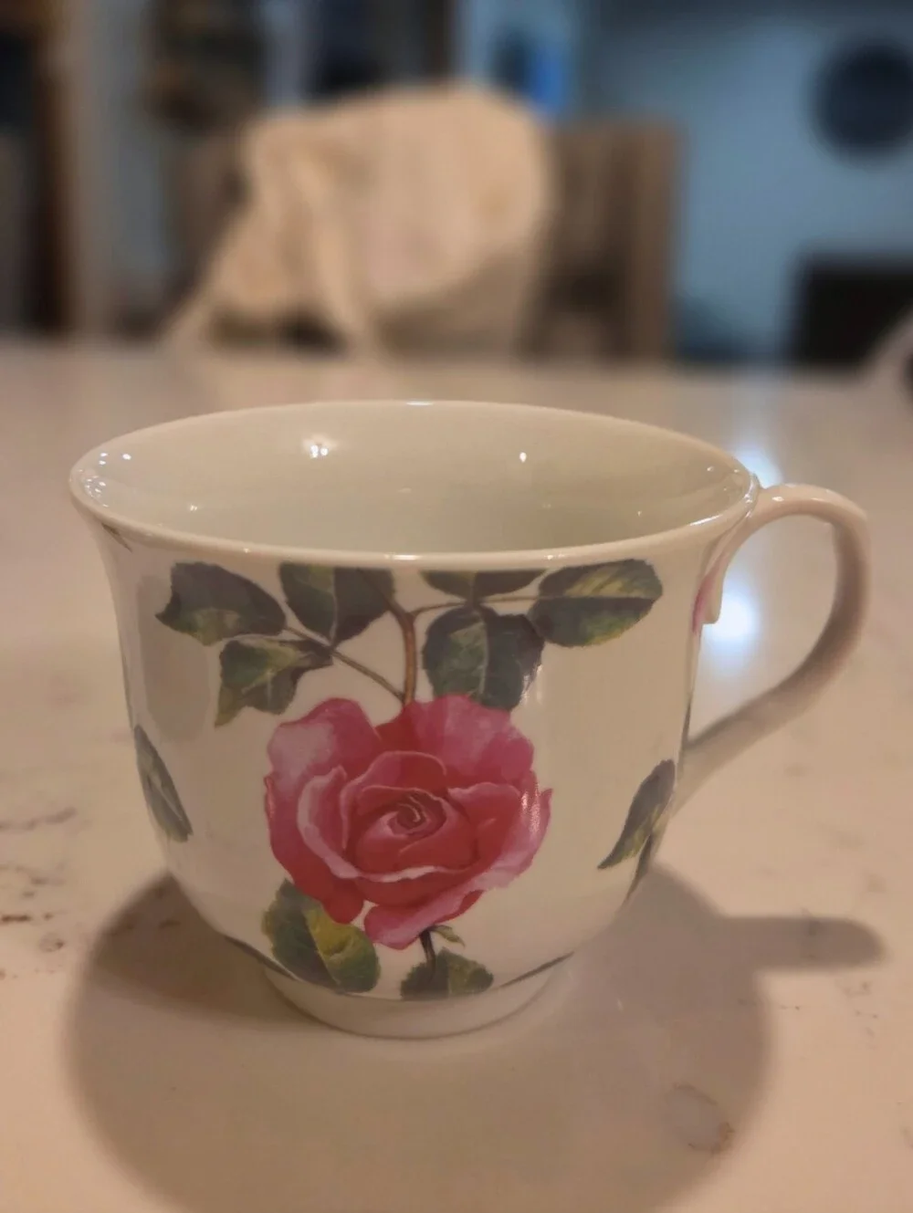 Kent Pottery Tea Cup Saucer Set Rose Pink Red Floral Cottagecore Bridgerton Chic