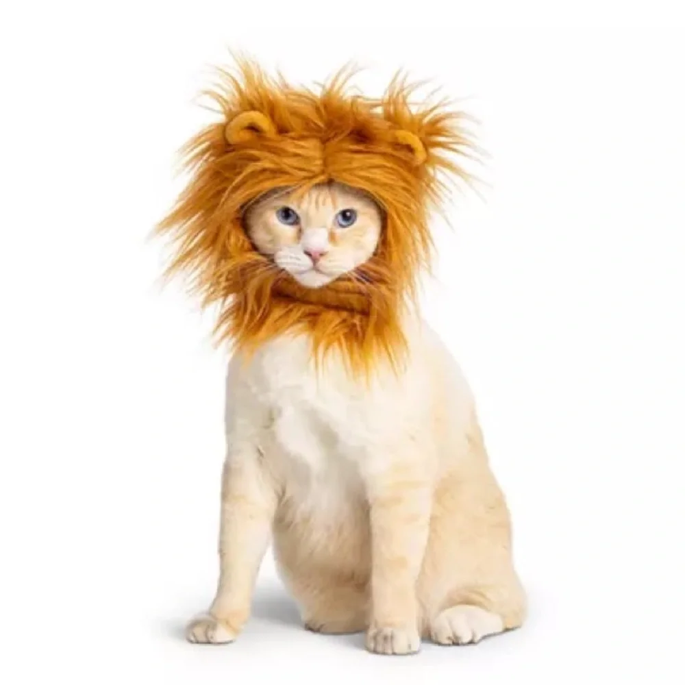 PetSmart Thrills & Chills Lion Mane Pet Costume Dog Cat Headpiece L/XL
