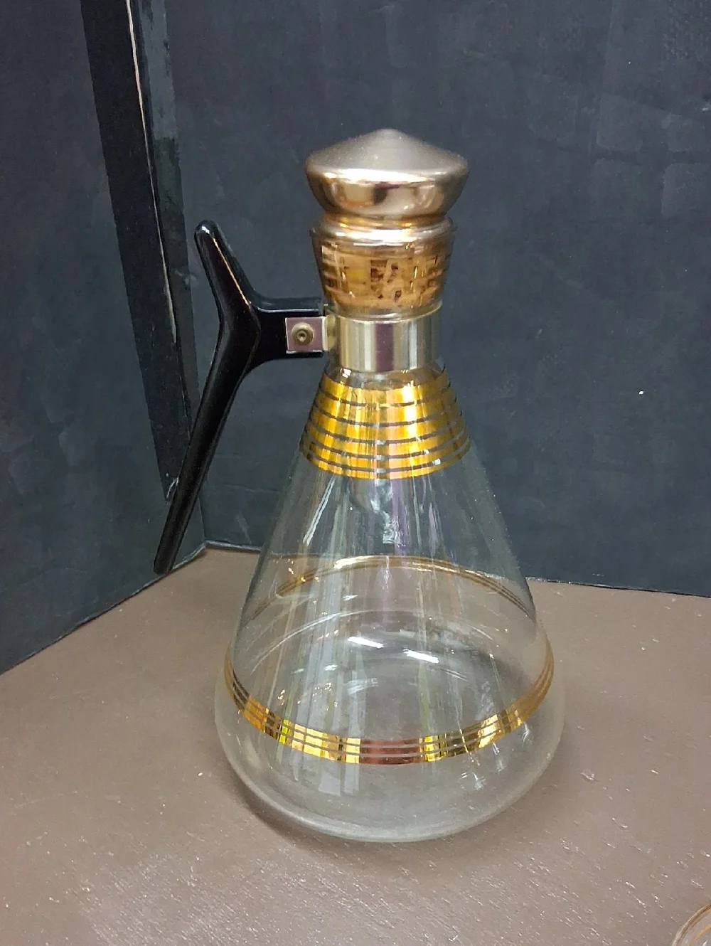 Vinyage Glass Coffee Carafe, 2 Glasses, 2 Berry Bowls. 5‎ Pc Set.
