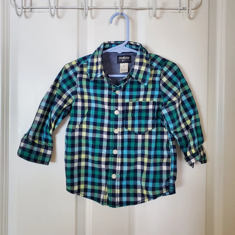 Osh Kosh toddler‎ long sleeve button down. Size 2T