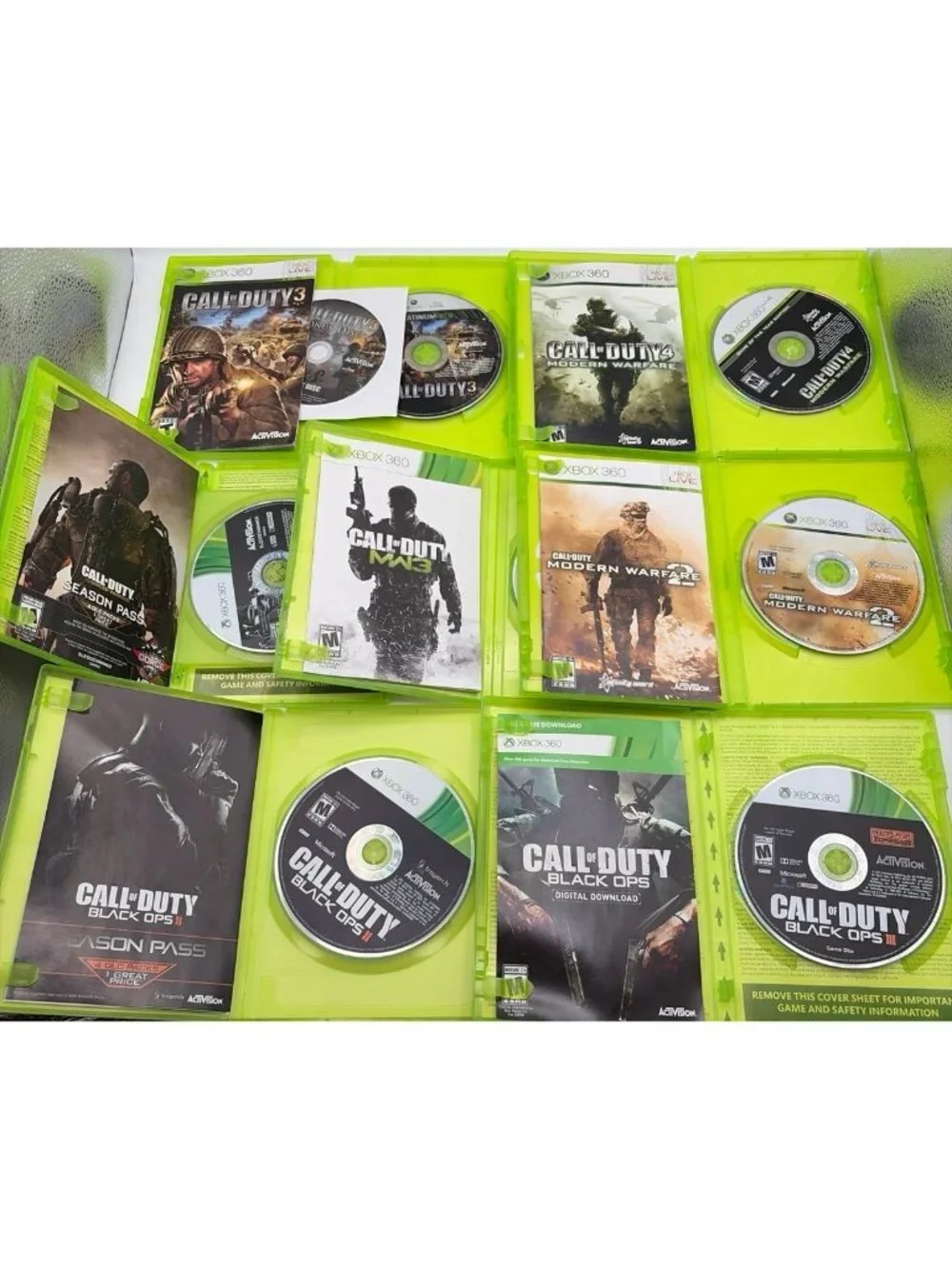 Call of Duty Bundle of 7 Games Microsoft Xbox 360 Complete CIB Tested Working