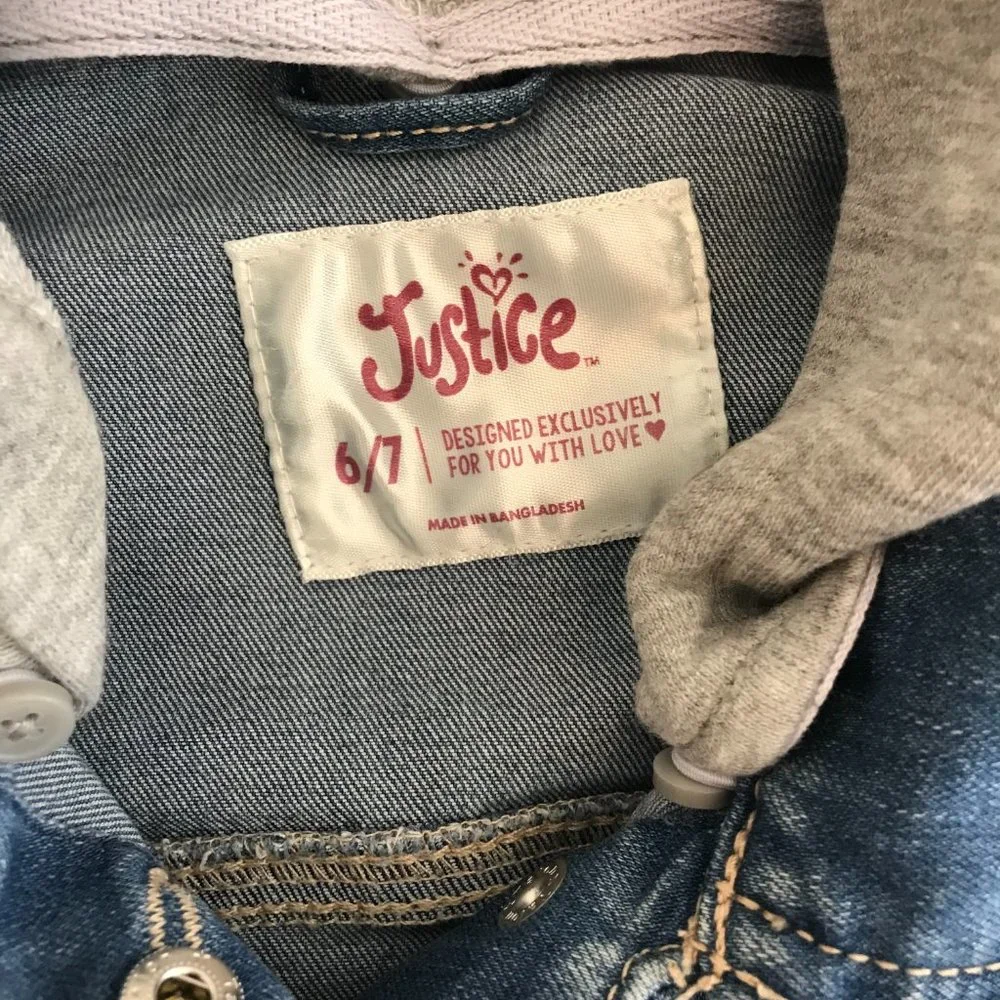 Justice Denim Crop Jacket | Size 6/7