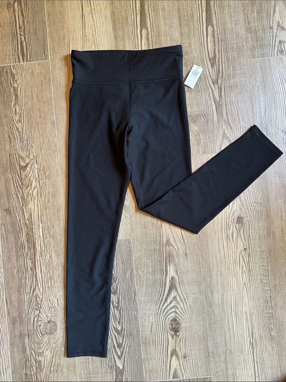 Old Navy Black Ribbed High-Waist Kids Leggings