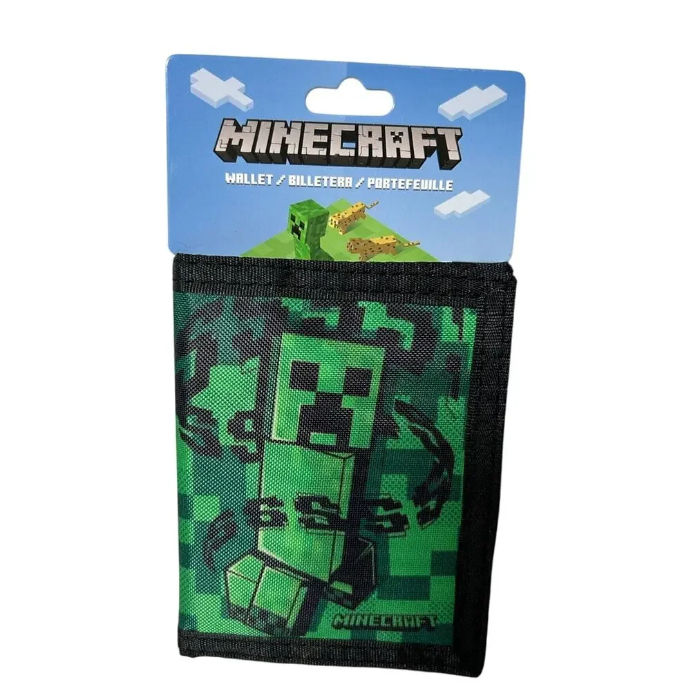 MINECRAFT Wallet NEW Nylon Trifold - Lots of Pockets