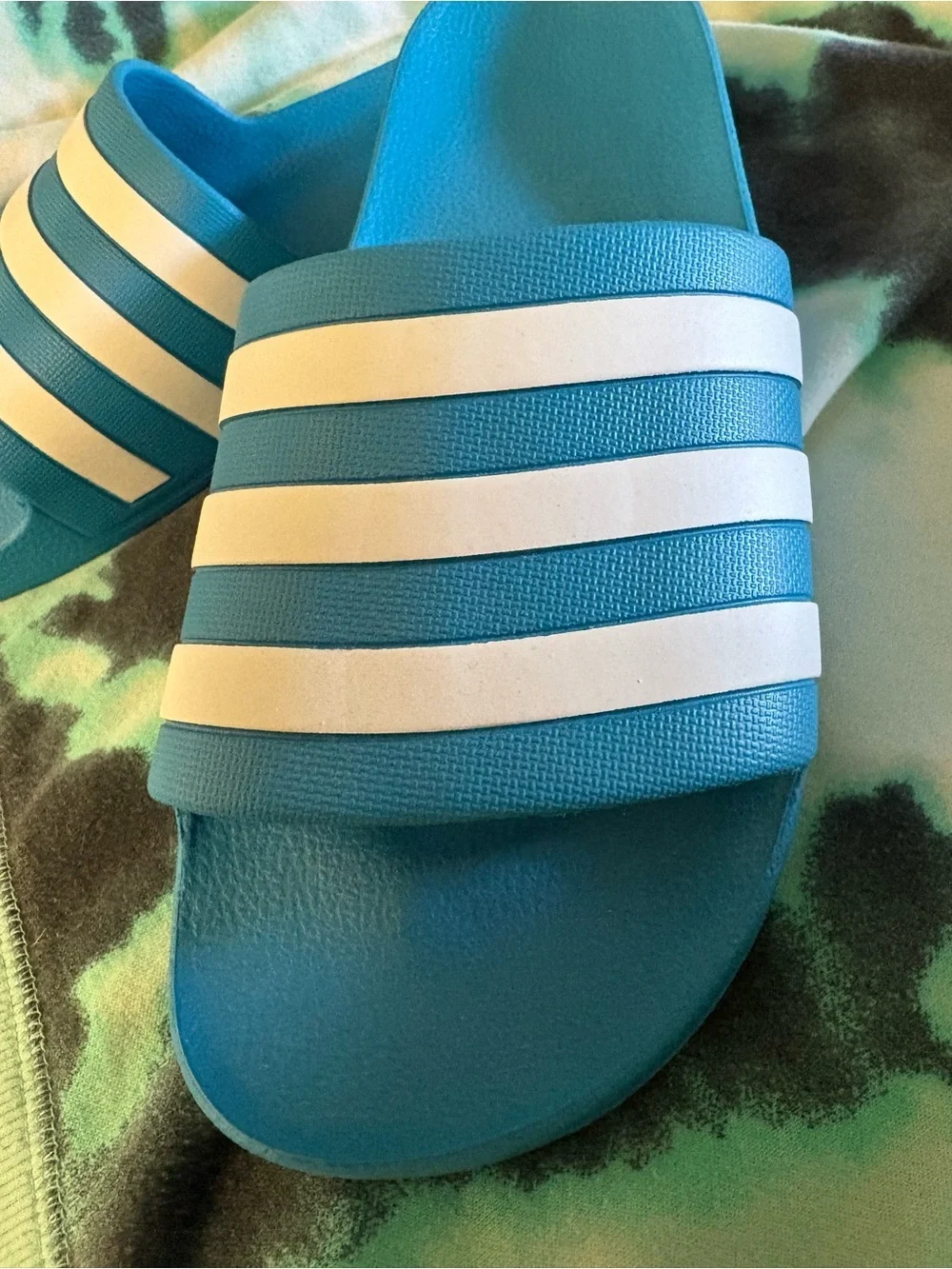 adidas three turquoise sandals