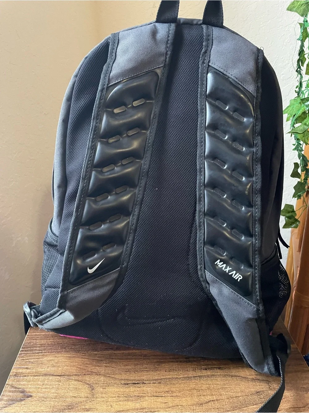 Nike Black Max Air Backpack with Padded Shoulder Straps