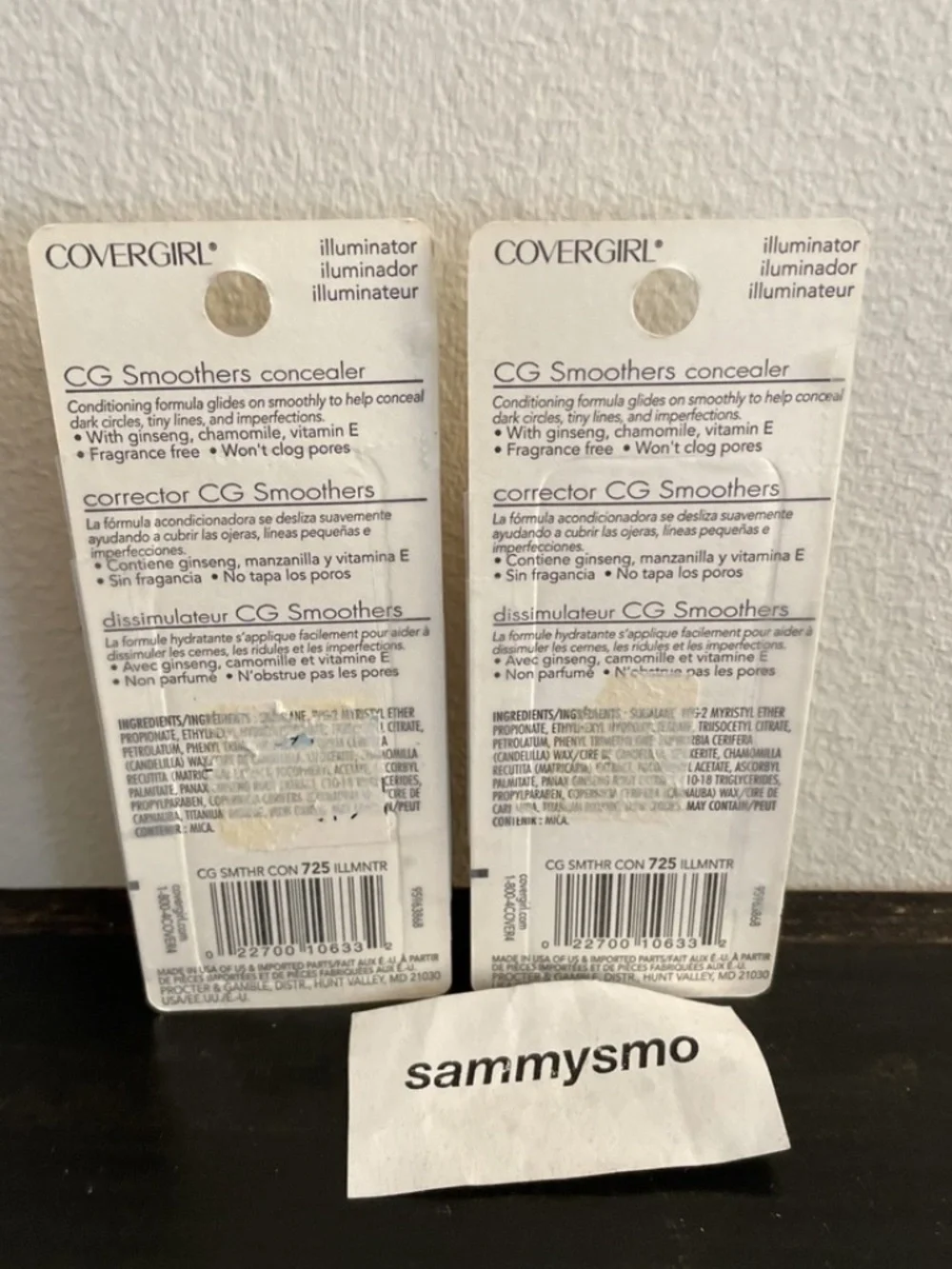 Covergirl CG Smoothers Concealer, 725 Illuminator 0.14 Oz x2 discontinued