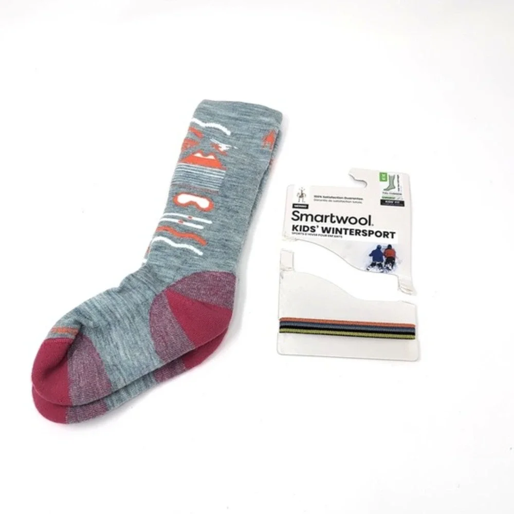 Kids SMARTWOOL‎ Wintersport Full Cushion Ski Day Over The Calf Socks Medium NEW
