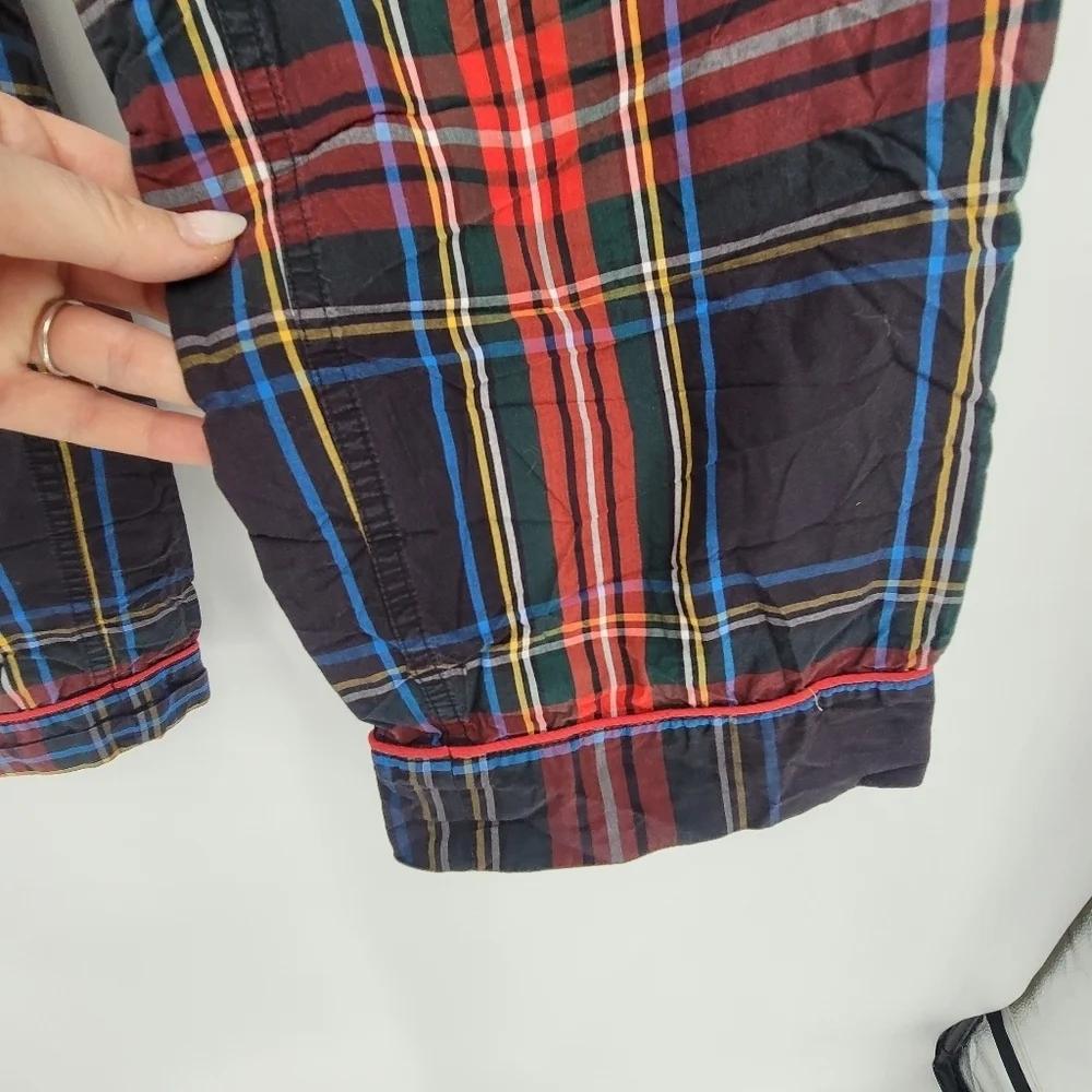 J crew plaid mens Christmas pajamas size  small
