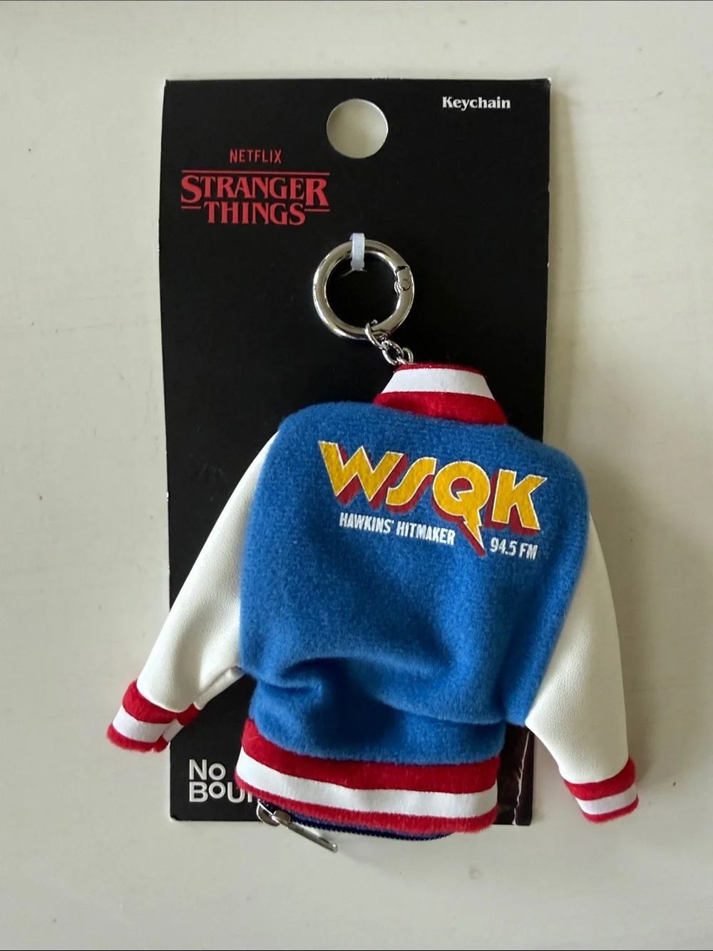 Netflix Stranger Things WSQK Hawkins Hitmaker Varsity Jacket Keychain - NEW