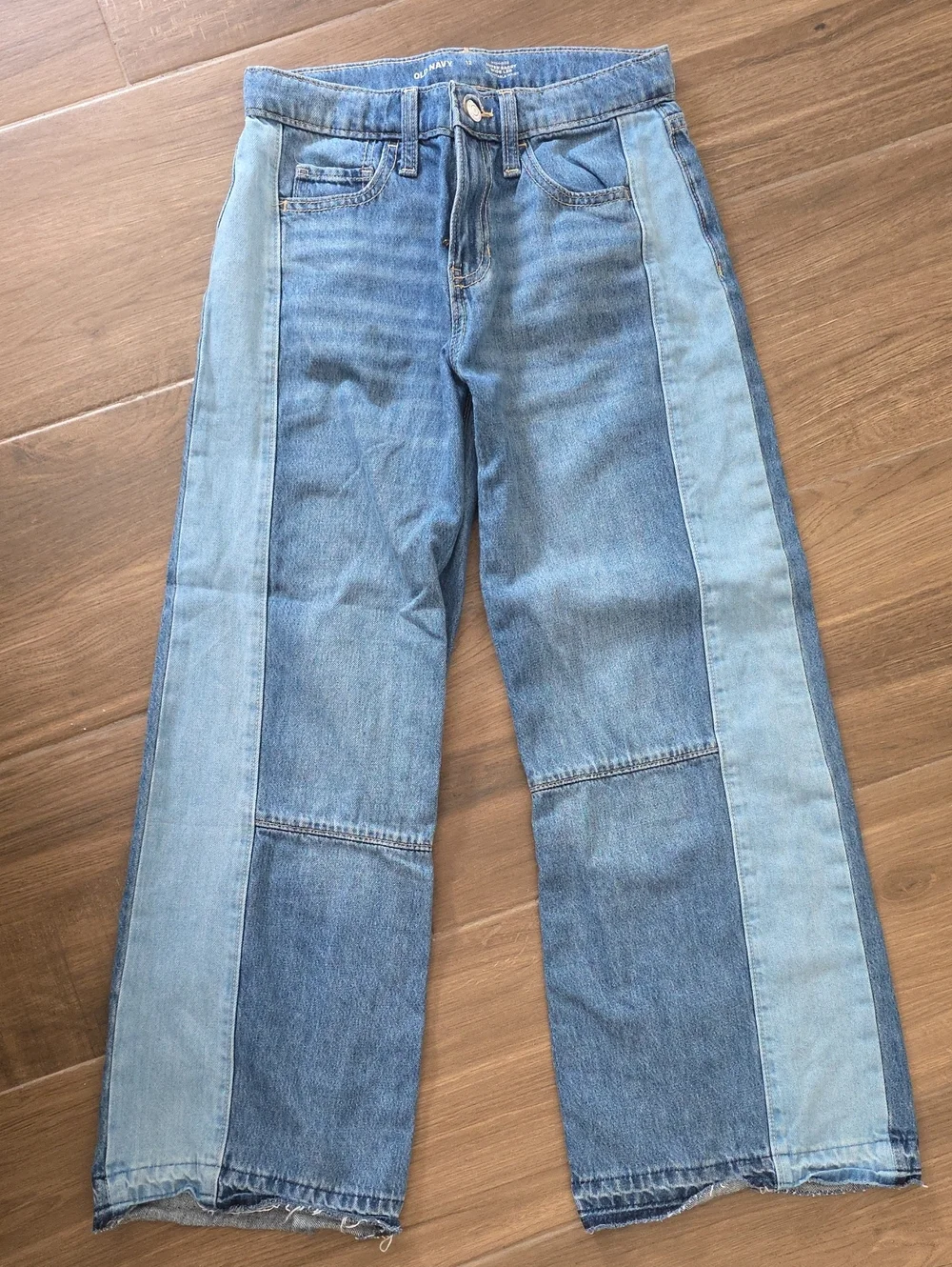 Old Navy Two-Tone Blue Patchwork Kids Jeans