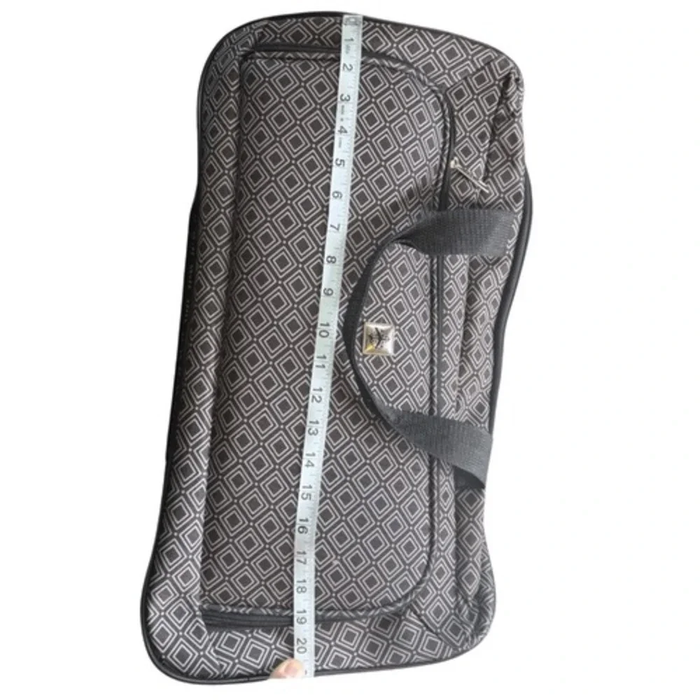 Unisex Geometric Lightweight Travel Luggage Carry‎ On Rolling Bag Black White