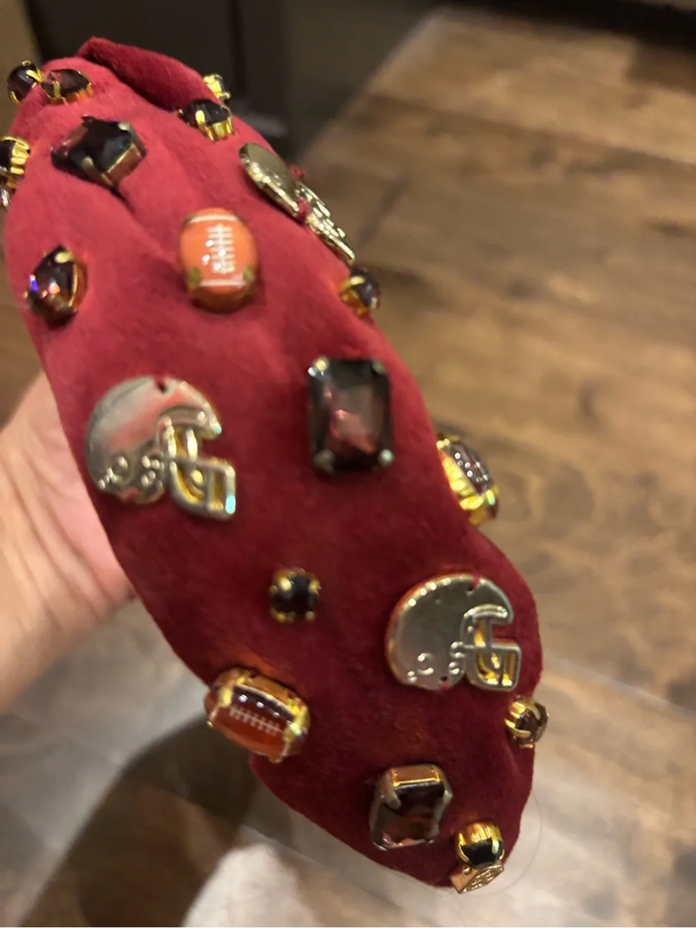 Brianna Cannon stylish burgundy