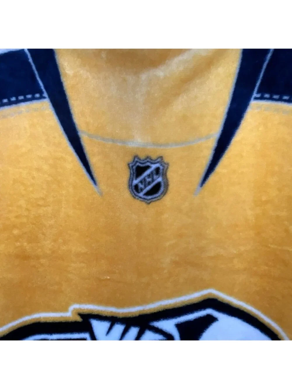 Nashville Predators NHL Logo Blanket By The Northwest Company - Yellow & Navy -