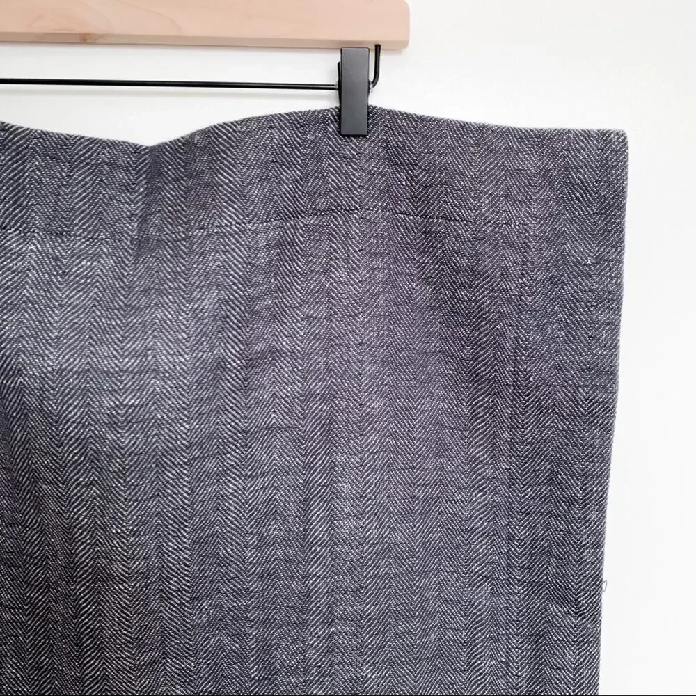 2 Restoration Hardware Herringbone Flanged Cotton-Linen King Shams