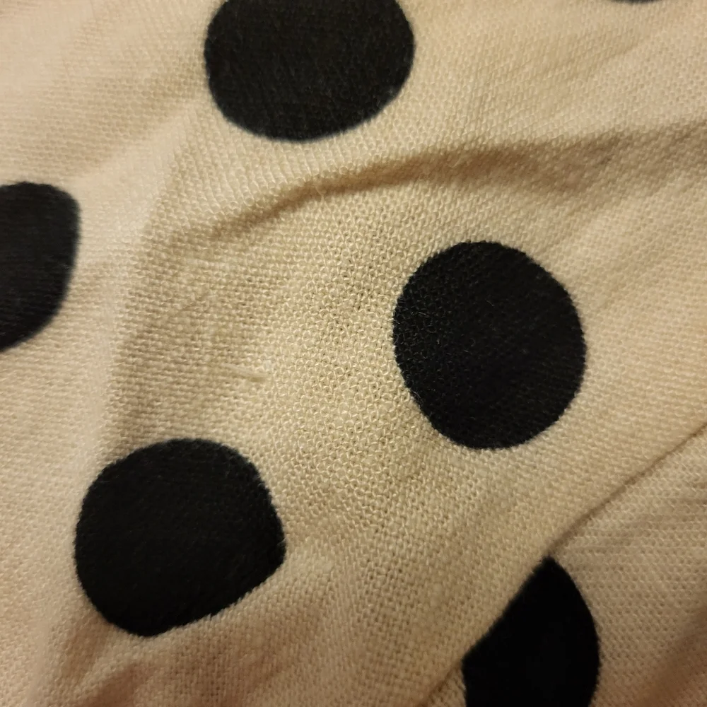 Zara Black & Ivory Polka Dot Romper Size XS