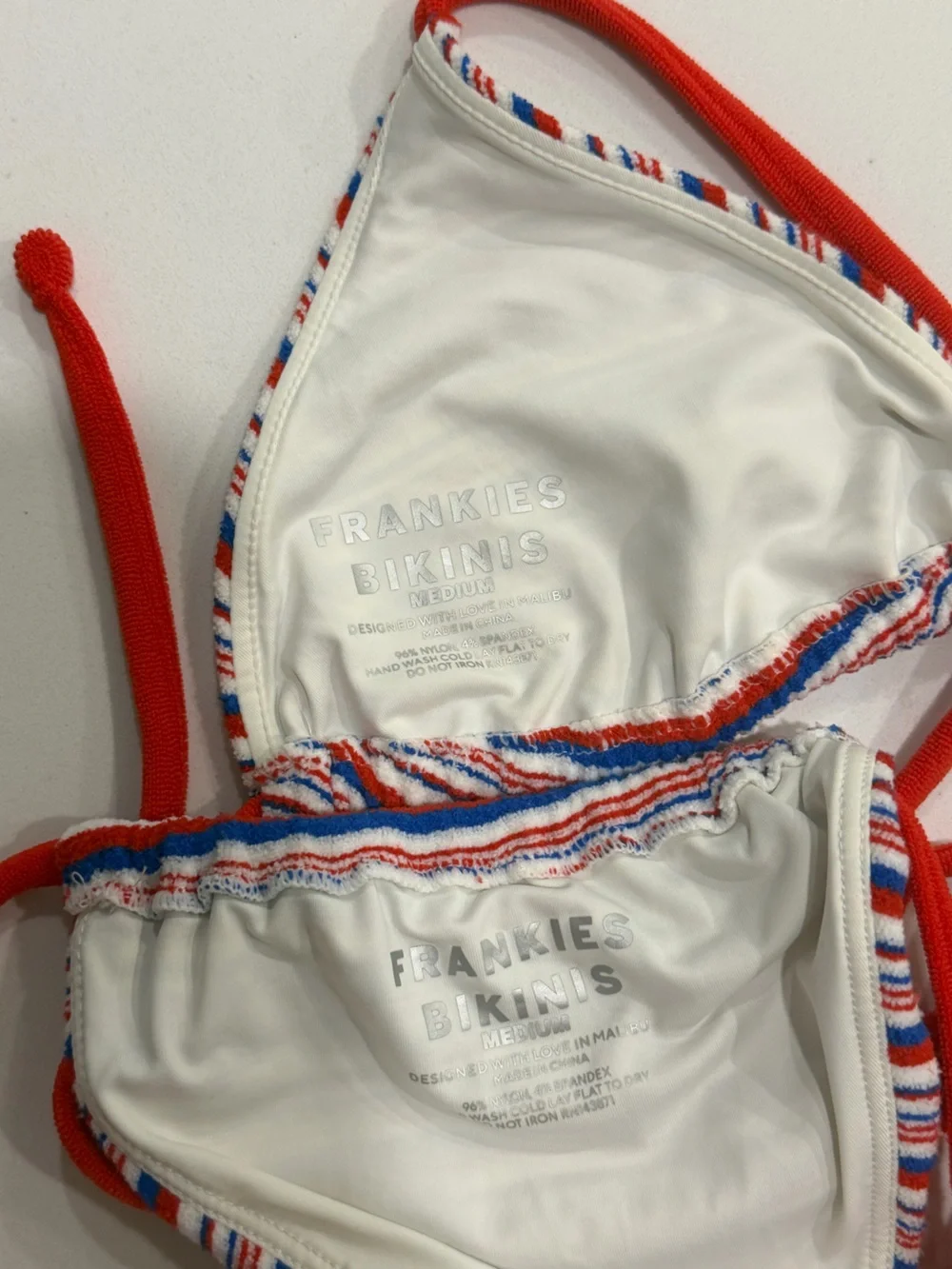 Frankie’s bikinis red white and blue bikini. American summer.