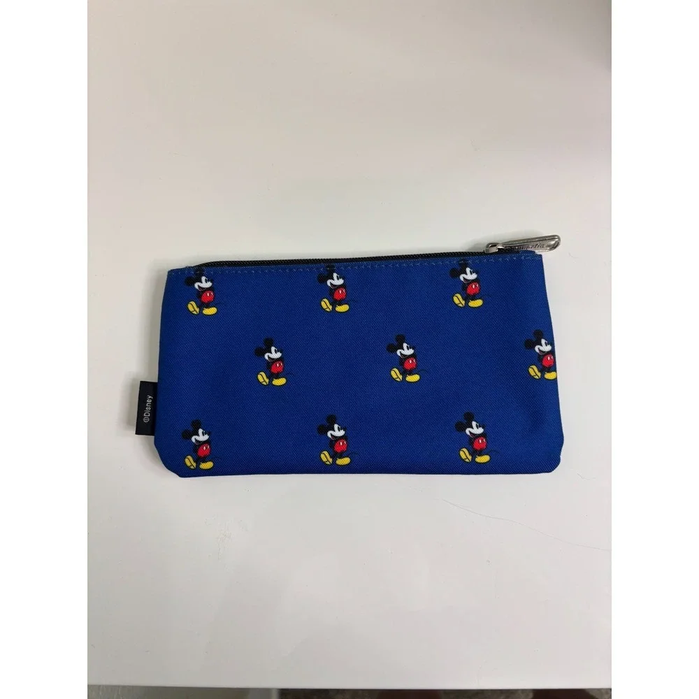 Official Loungefly 8x4 Disney Mickey Mouse Pencil Case Makeup Cosmetic Bag Pouch
