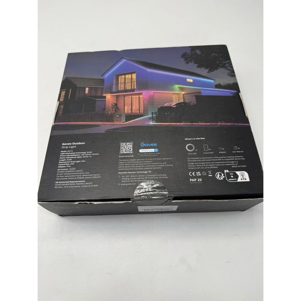 Govee Outdoor LED Smart Strip Lights 32.8ft Work w Alexa Google Home