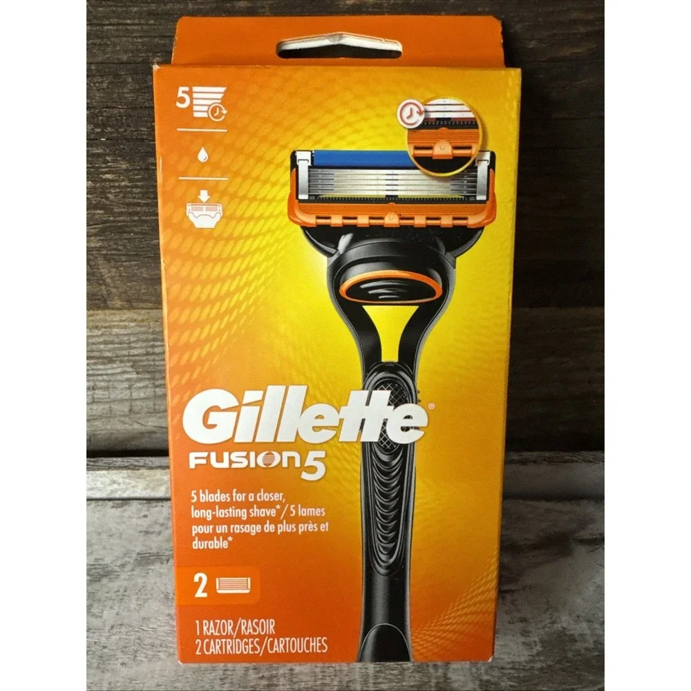 Gillette Fusion5 ProShield Razor Handle + 2 Blade‎ Refills NEW | MSRP = $17