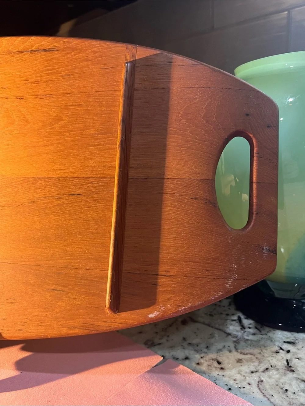 Vintage Dansk Oval Surfboard shaped teakwood Serving Tray
