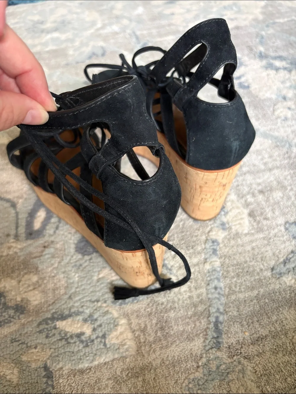 Frye black suede