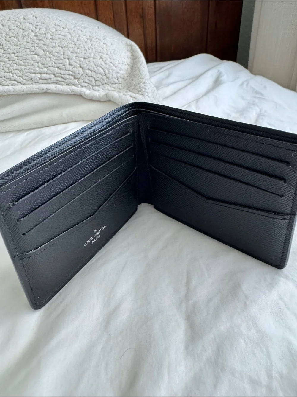 Louis Vuitton Black Damier Graphite Bi-Fold Wallet with Box