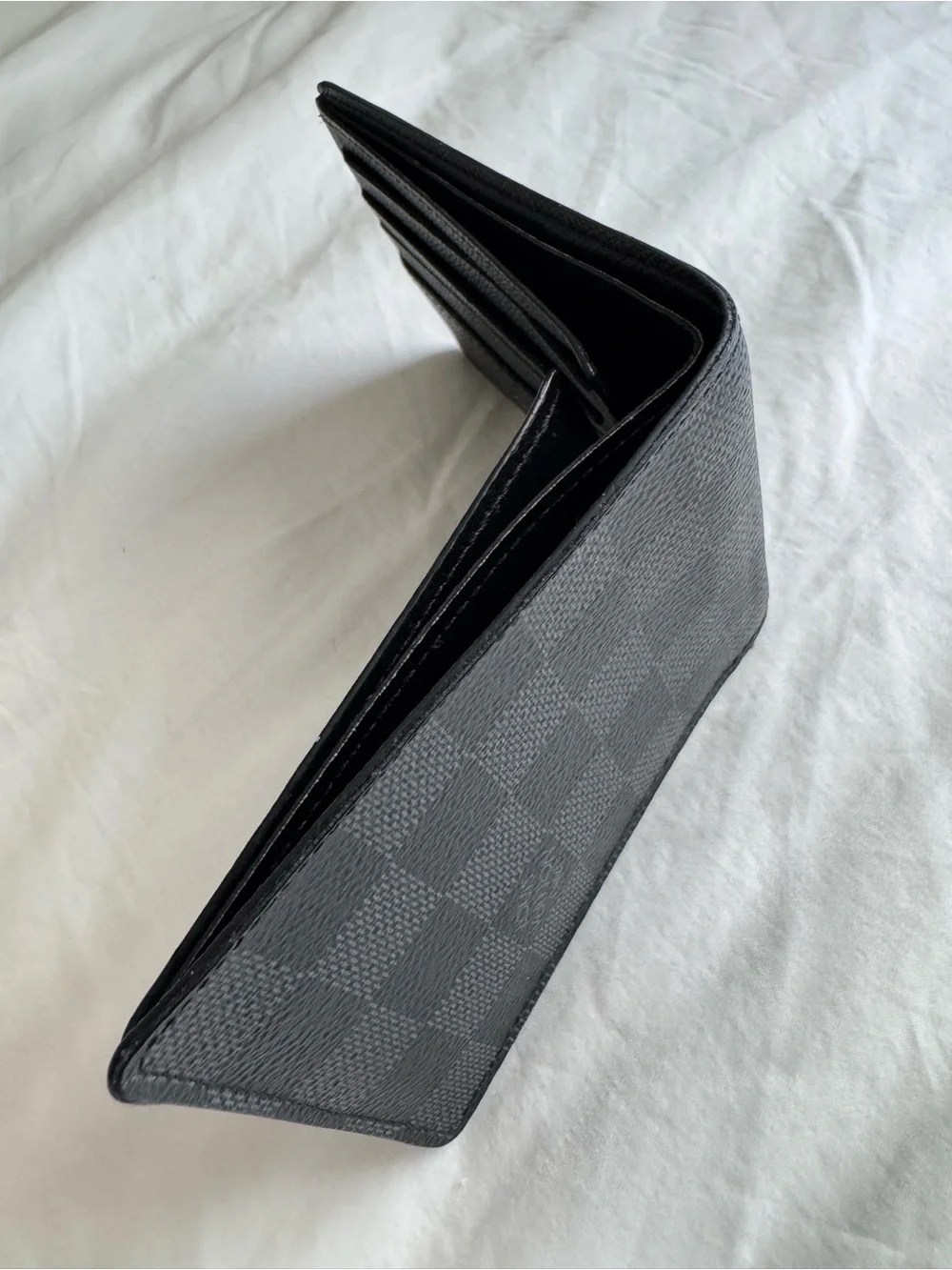 Louis Vuitton Black Damier Graphite Bi-Fold Wallet with Box