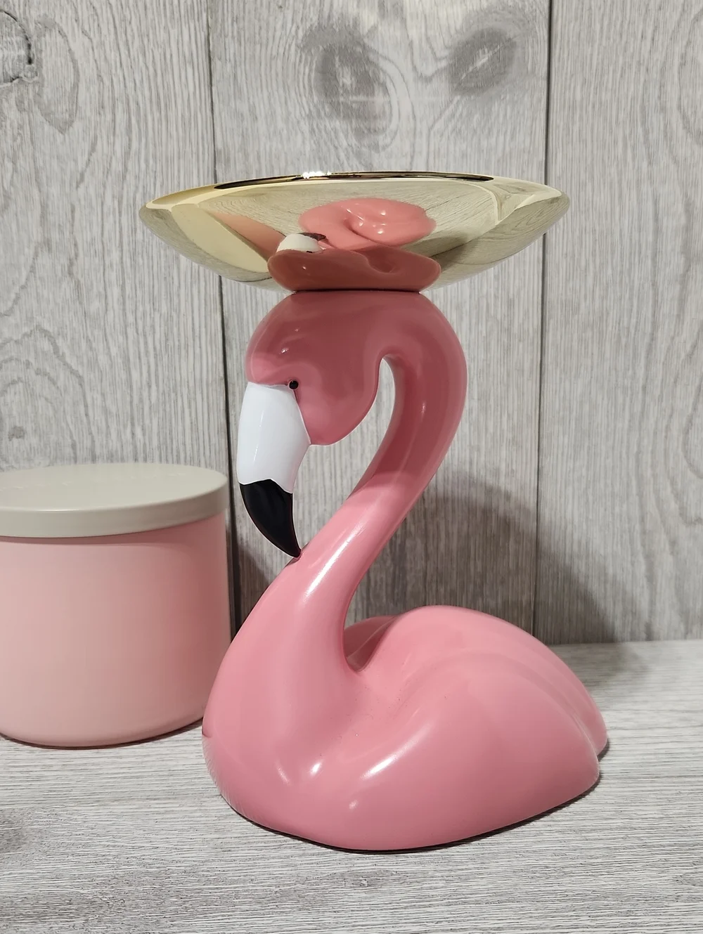 Bath & Body Works Flamingo Pedestal 3 Wick Pedestal Candle Holder